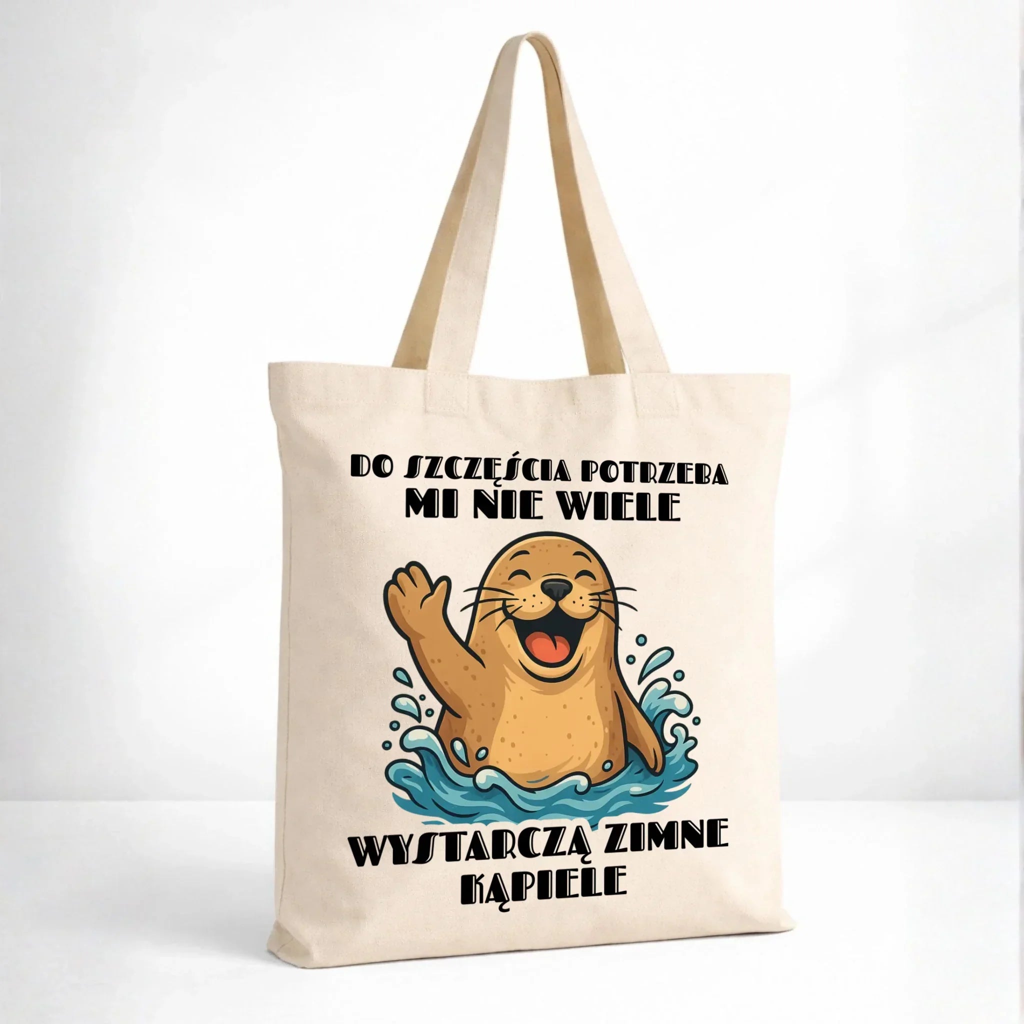 Torba - prezent dla morsa - Do szczęścia potrzeba mi nie wiele HM06 - StoryCups.pl