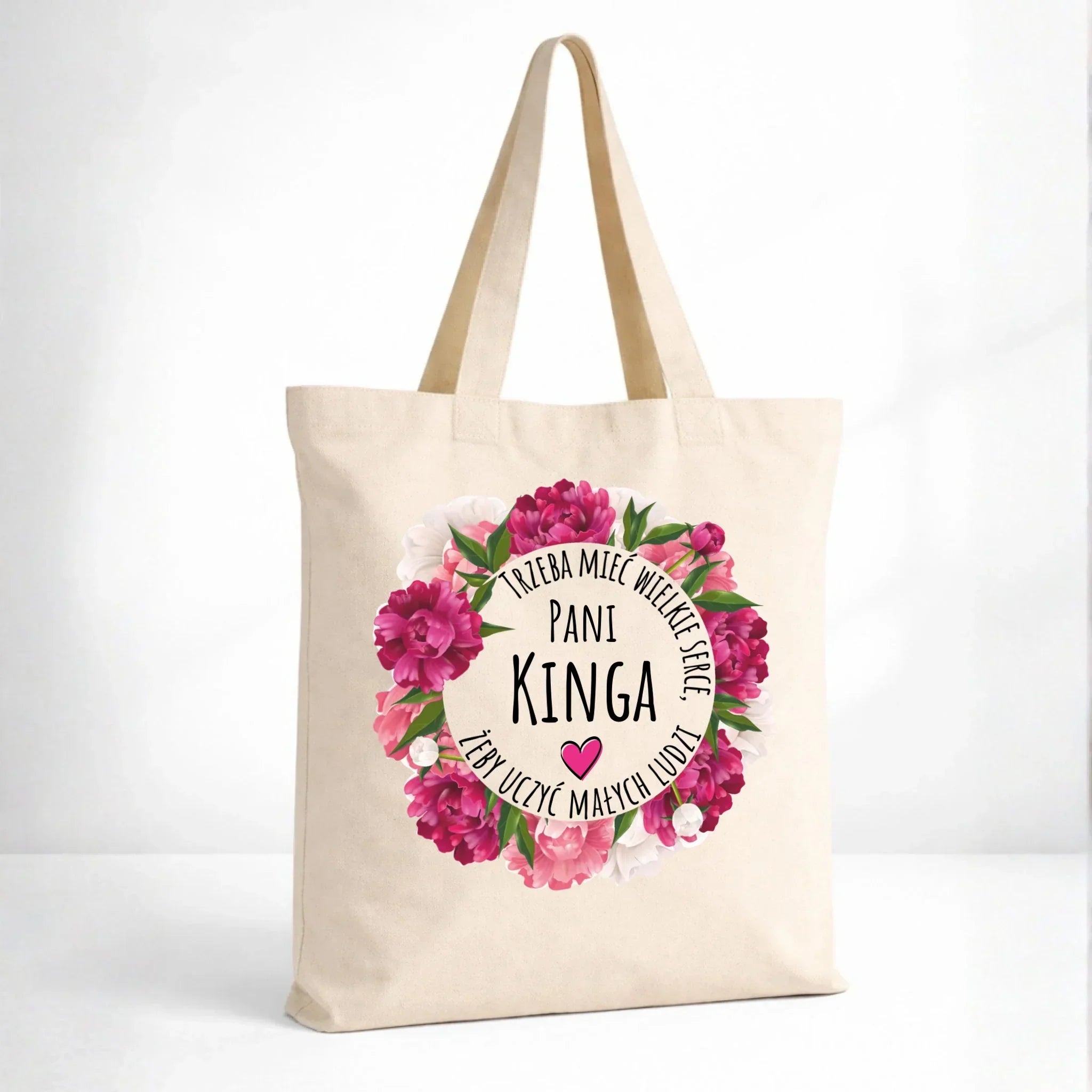 Torba dla nauczycielki - Trzeba mieć wielkie serce - personalizowana N18 - StoryCups.pl