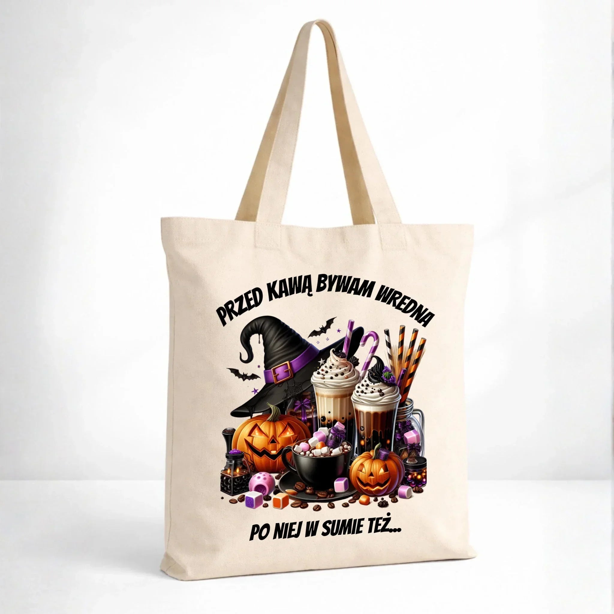 Torba Halloween – Przed kawą bywam wredna, po niej w sumie też HL30 - StoryCups.pl