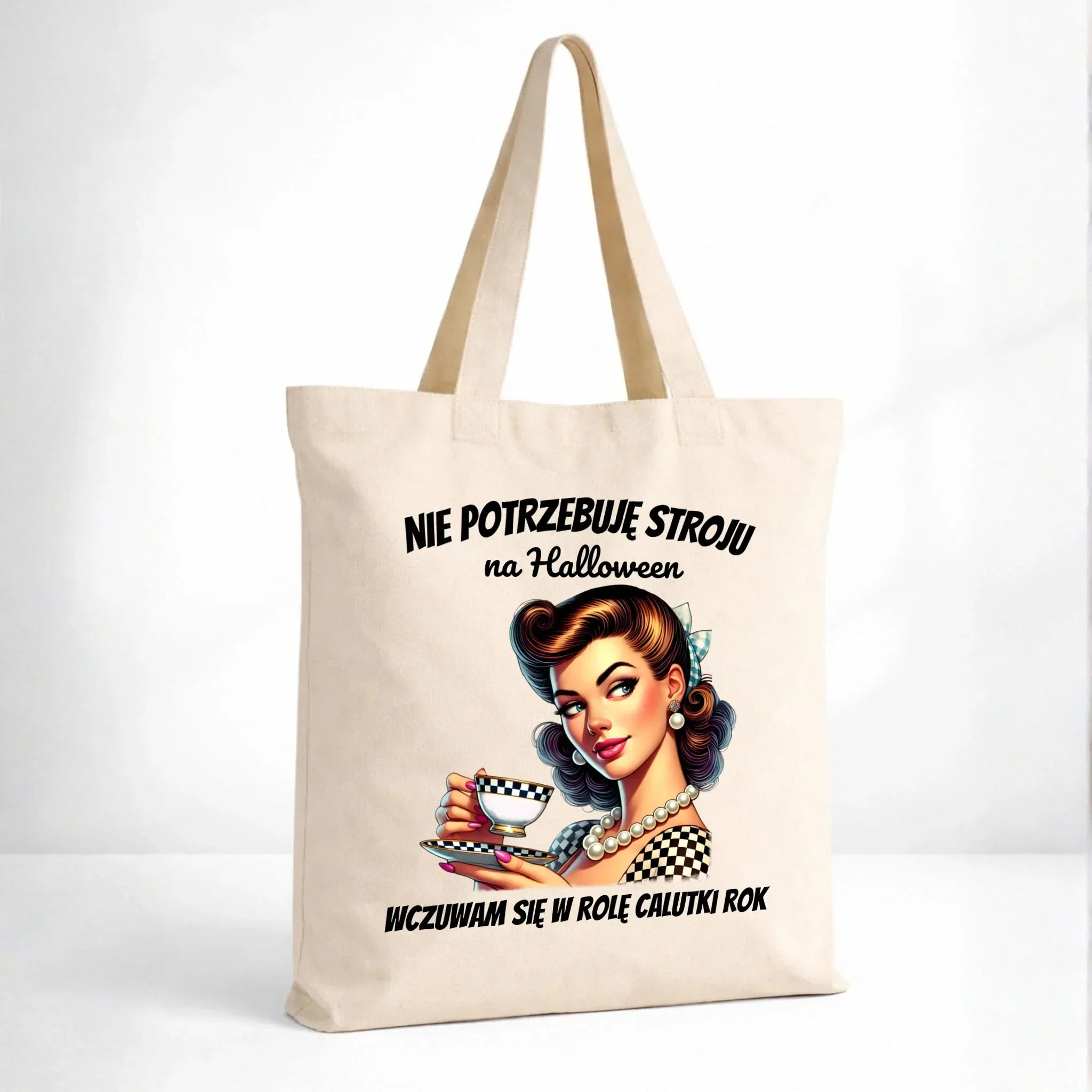 Torba retro pin-up girl – Nie potrzebuję stroju na Halloween HL29 - StoryCups.pl