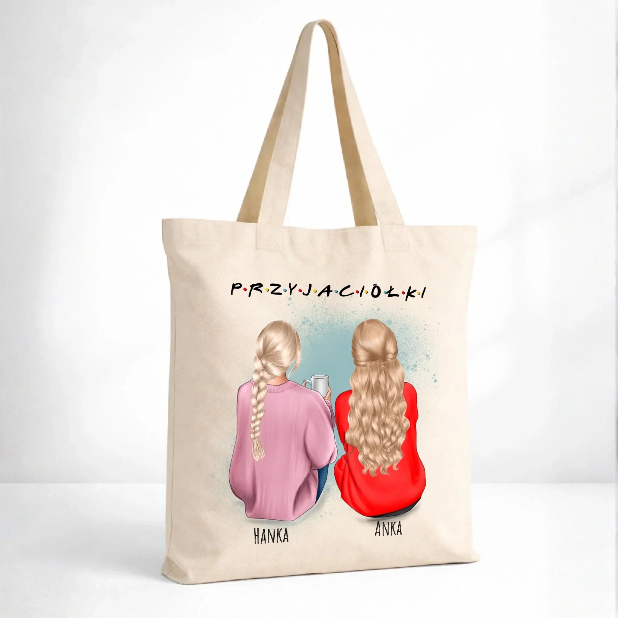 Torba - prezent dla przyjaciółki - personalizowane postacie 2-4 osoby PR02 - StoryCups.pl