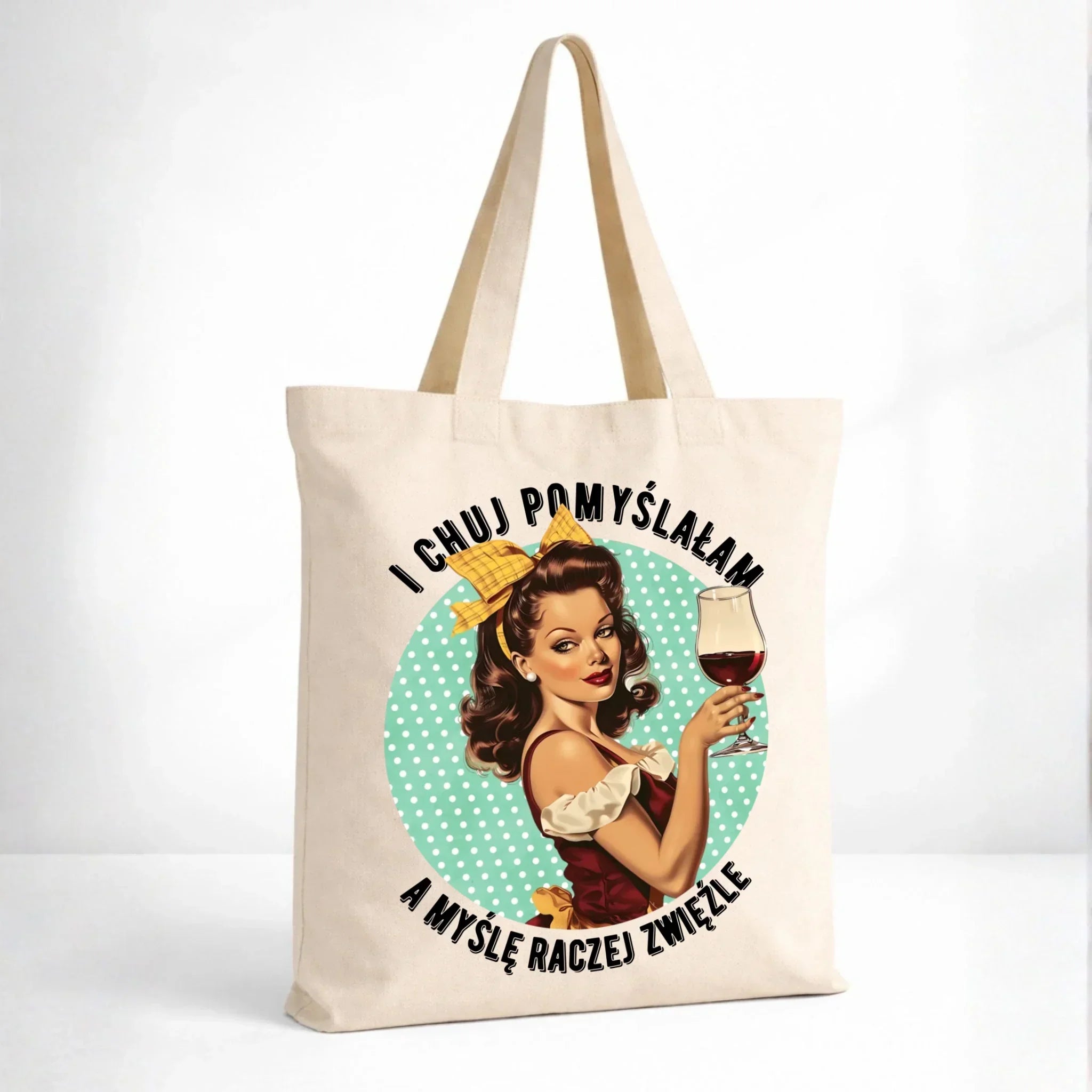 Torba retro - I ch*j pomyślałam, a myślę raczej zwięźle - bez cenzury DZ13 - StoryCups.pl