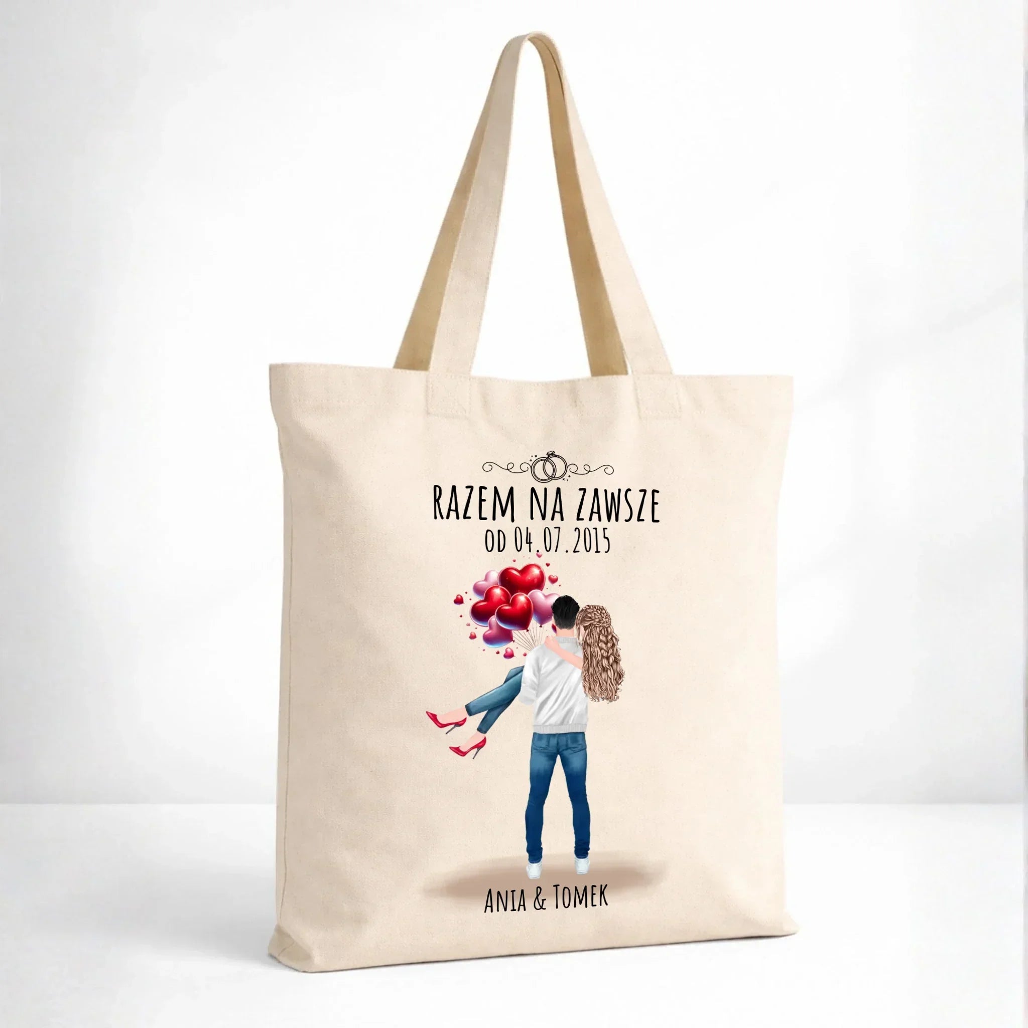 Torba dla par na rocznicę - Razem na zawsze - personalizowana W14 - StoryCups.pl