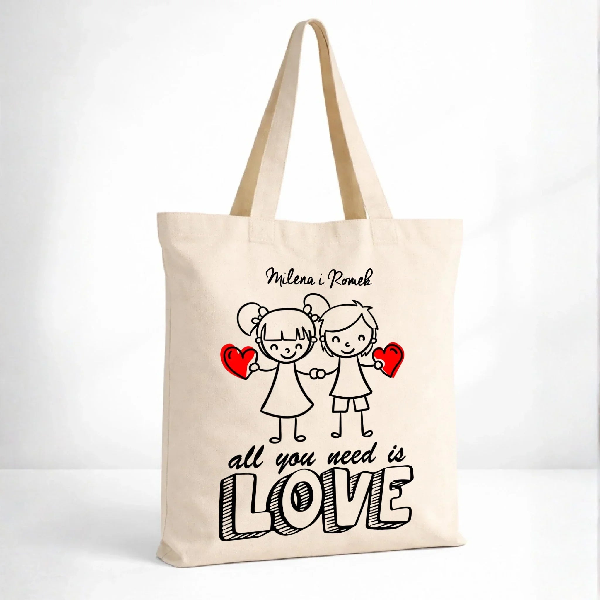 Torba dla par - All You need is love - personalizowana W13 - StoryCups.pl