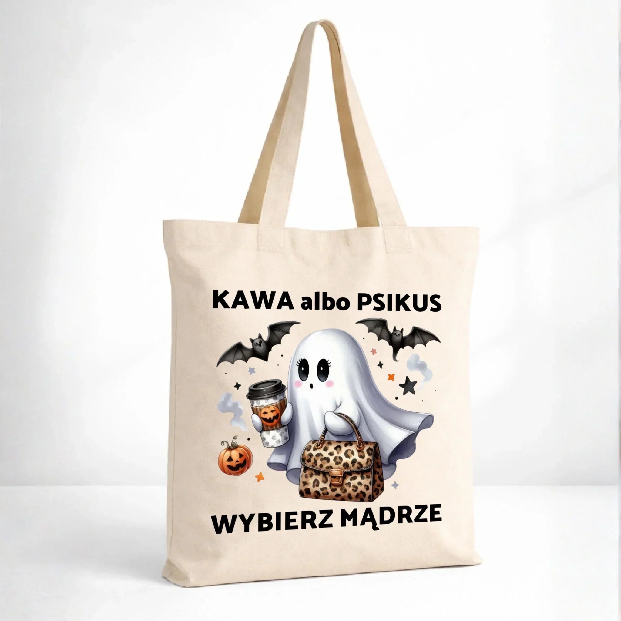 Torba halloweenowa - Duch - Kawa albo psikus HL07 - StoryCups.pl
