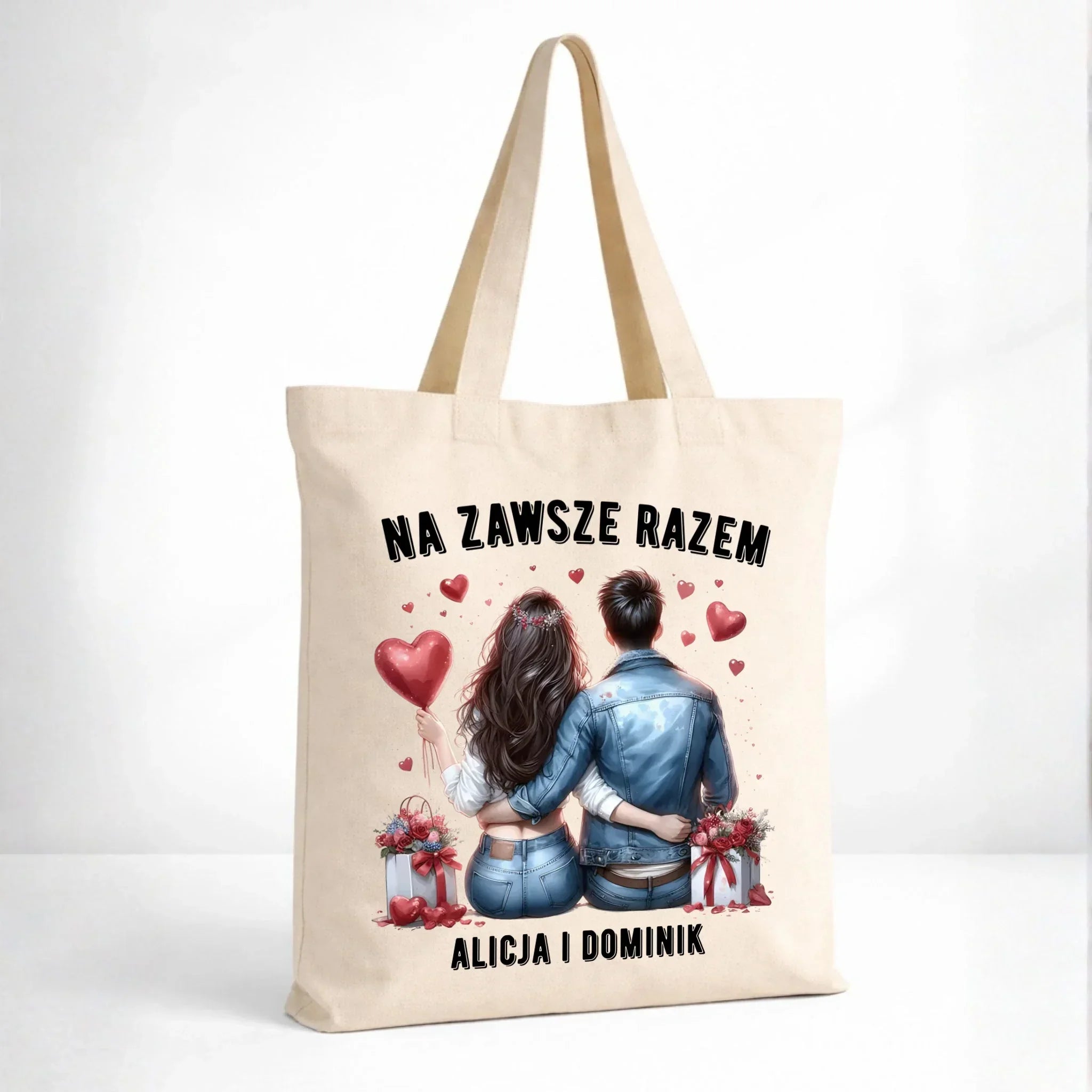 Torba dla par - Na zawsze razem - personalizowana W07 - StoryCups.pl
