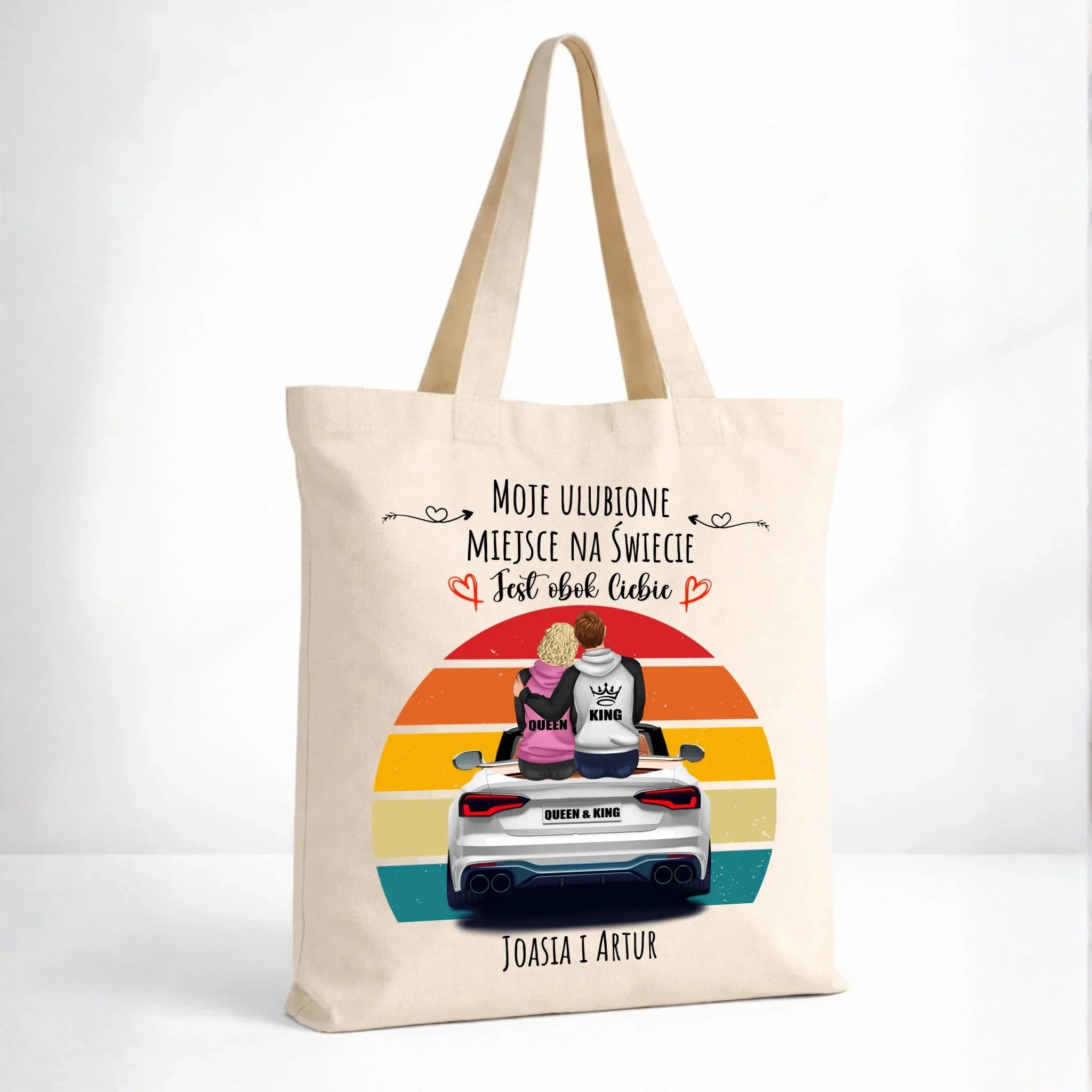 Torba dla par - Moje ulubione miejsce - personalizowana W06 - StoryCups.pl