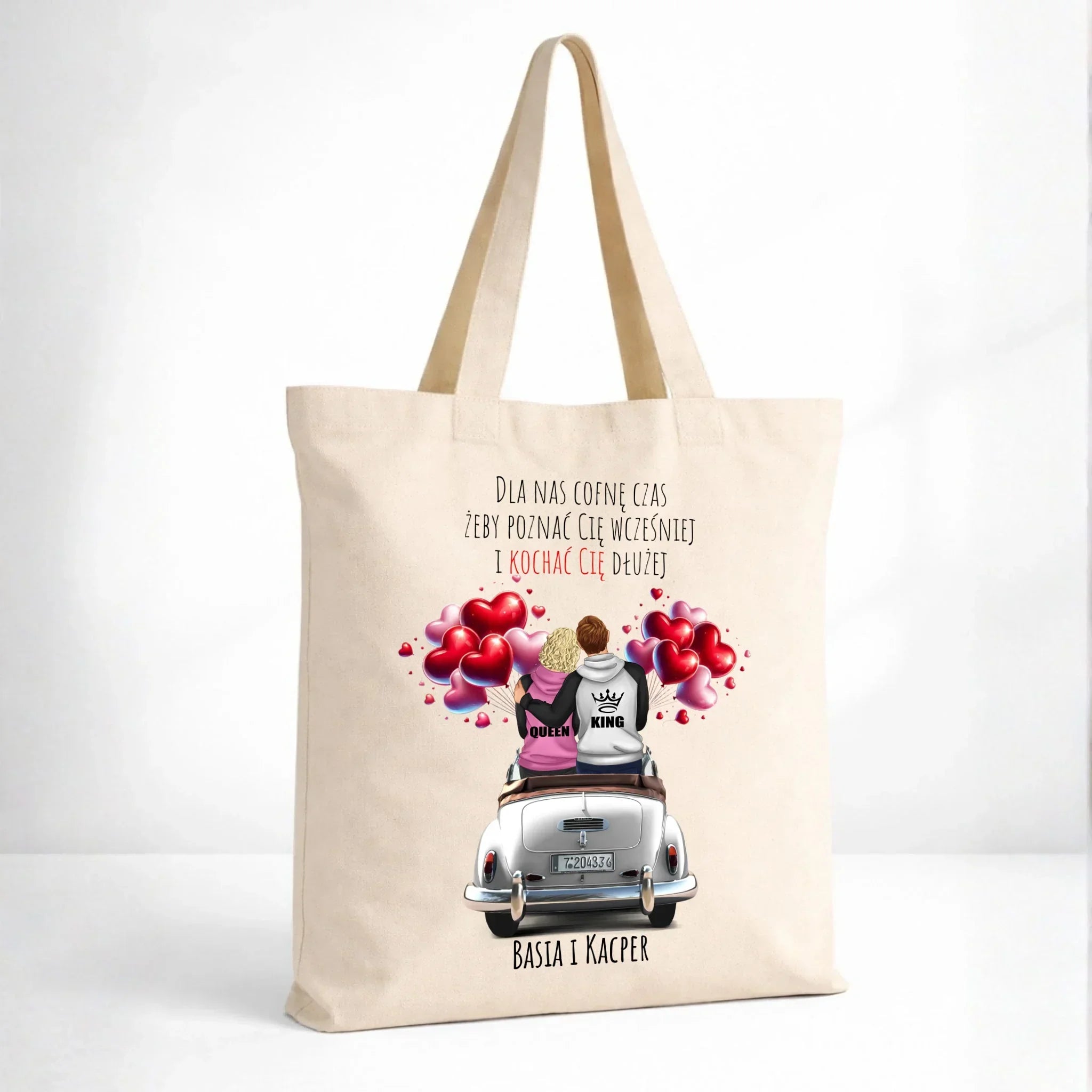 Torba dla par - Dla nas cofnę czas - personalizowana W08 - StoryCups.pl