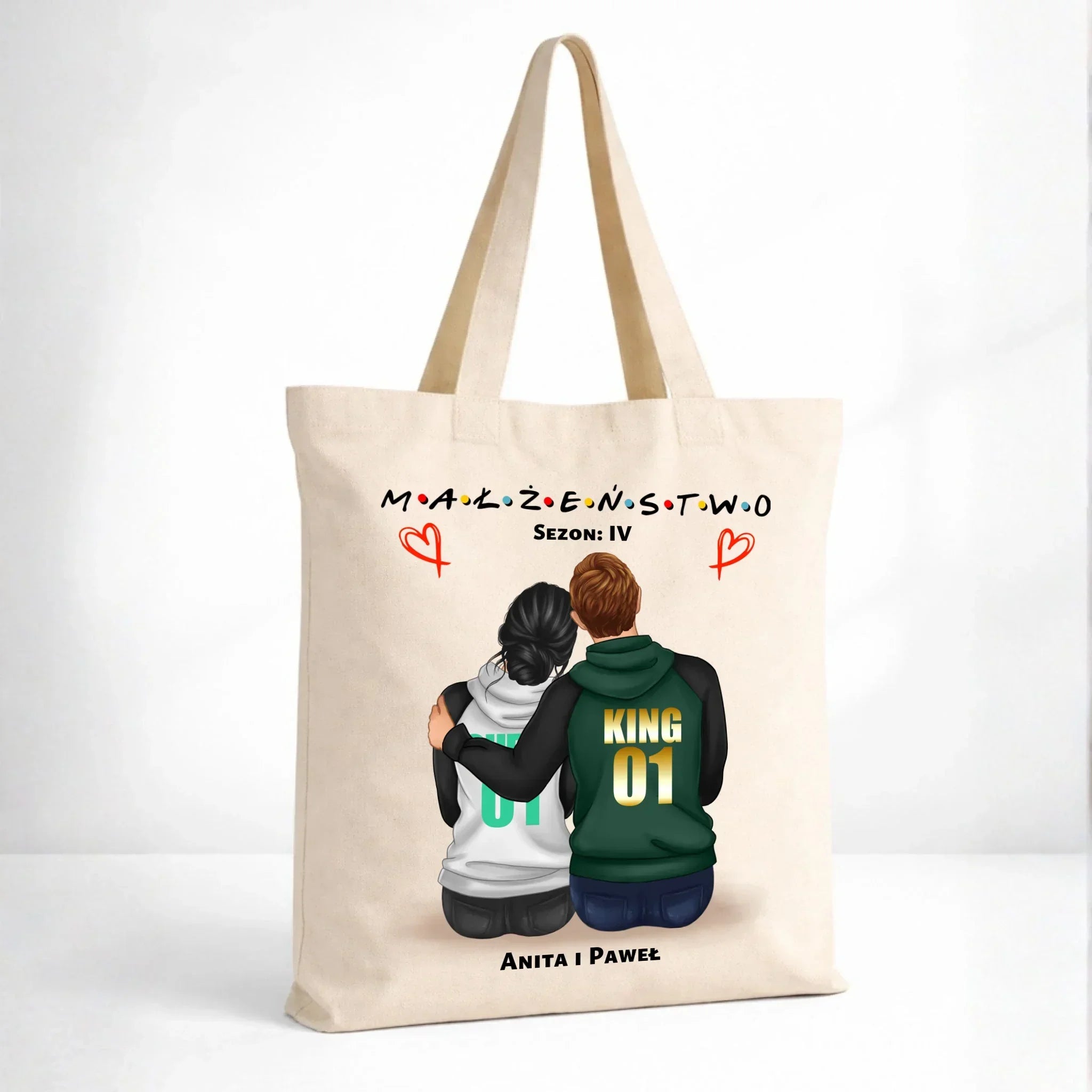 Torba dla par - Małżeństwo Sezon - personalizowana W05 - StoryCups.pl