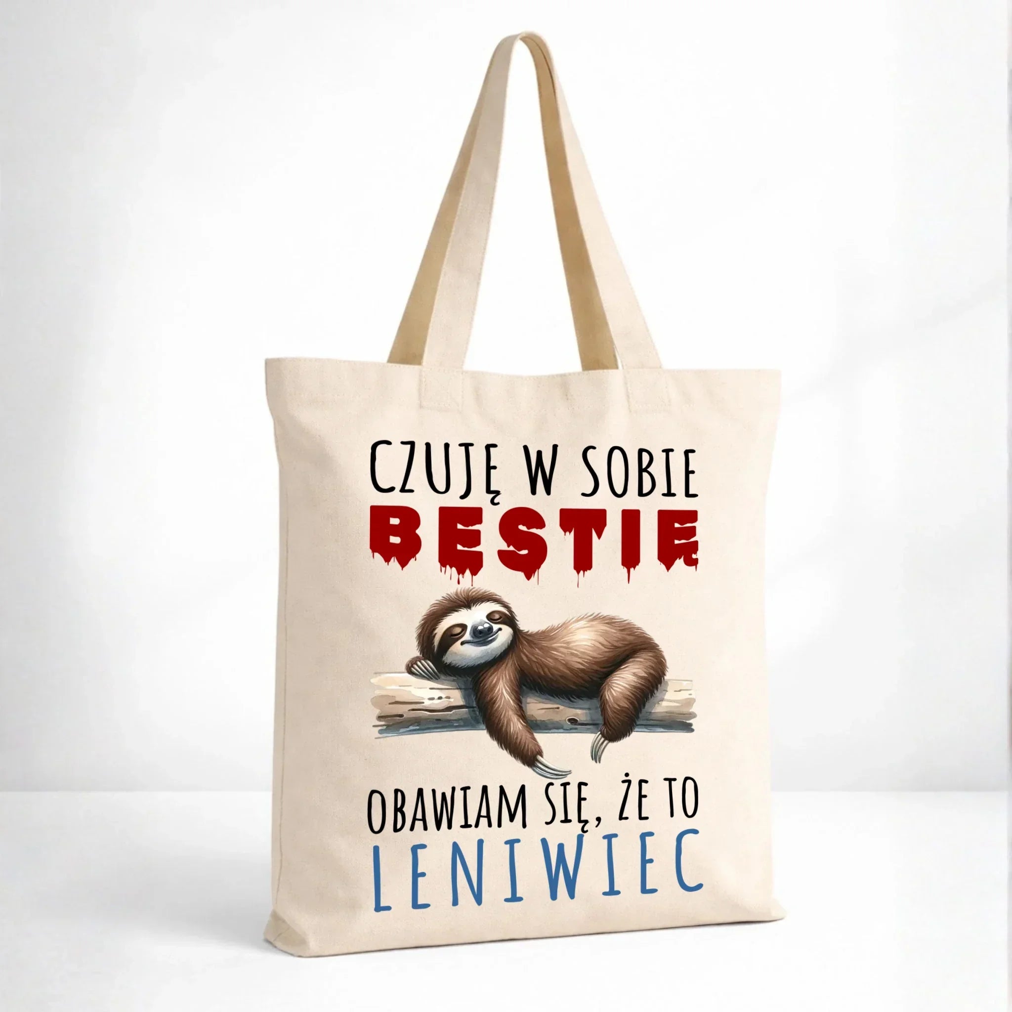 Torba – Czuję w sobie bestię, obawiam się że to leniwiec – prezent DCH26 - StoryCups.pl