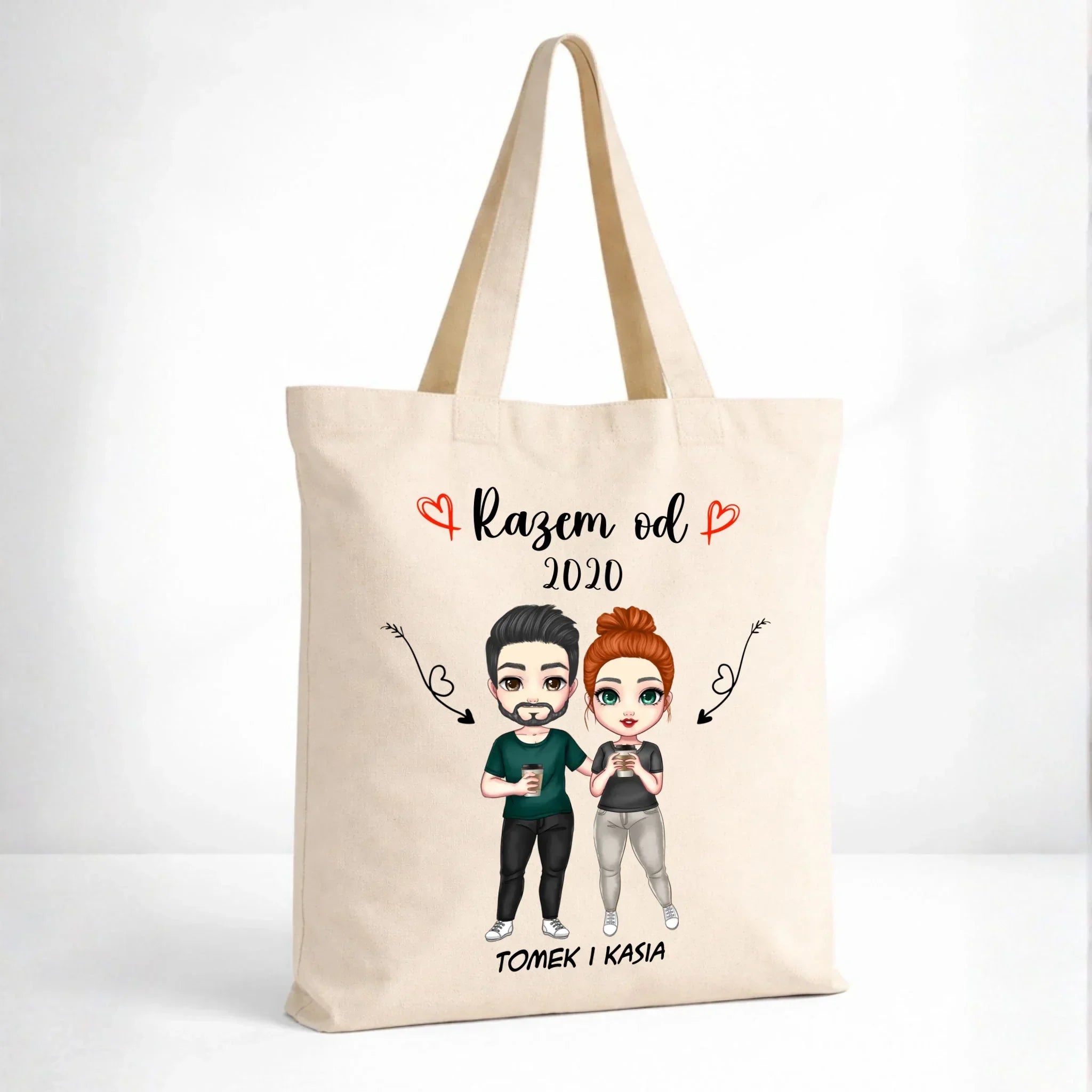 Torba dla par - Razem od - personalizowana W01 - StoryCups.pl