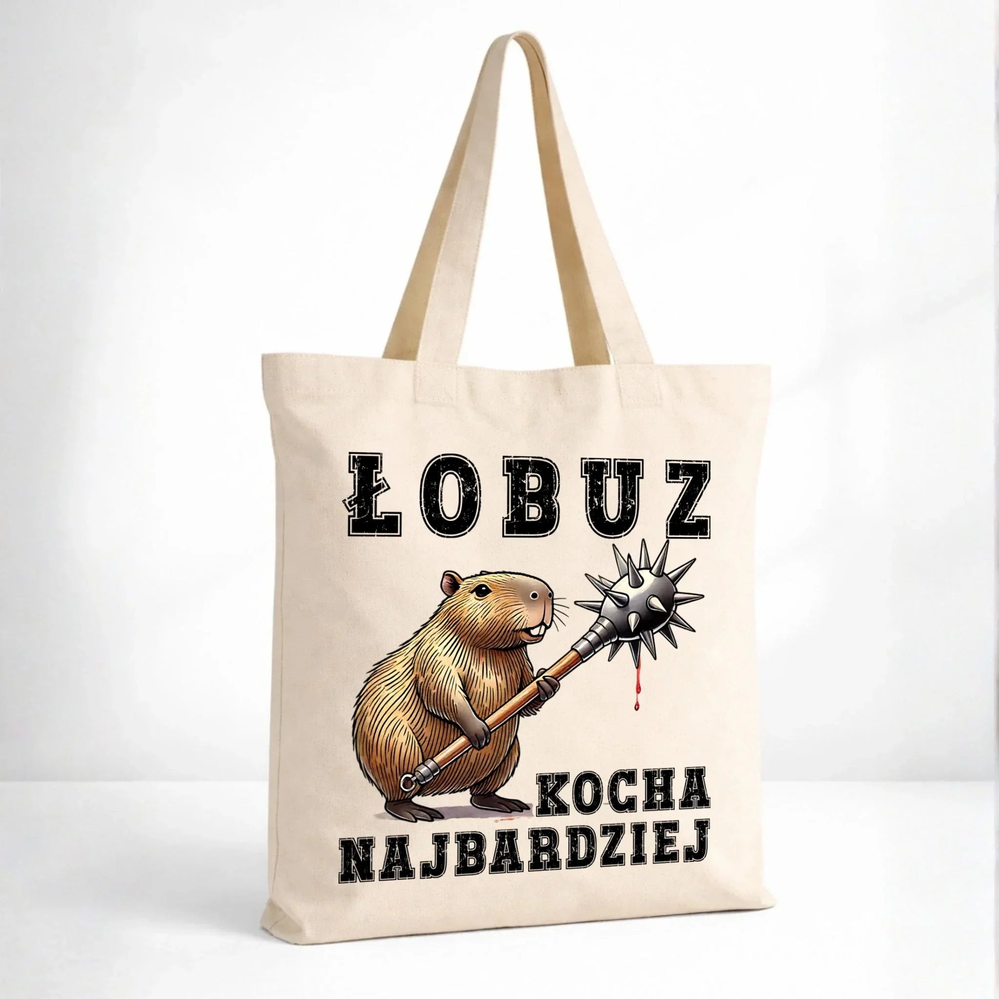 Torba - prezent dla chłopaka - Łobuz kapibara z maczugą DCH17 - StoryCups.pl