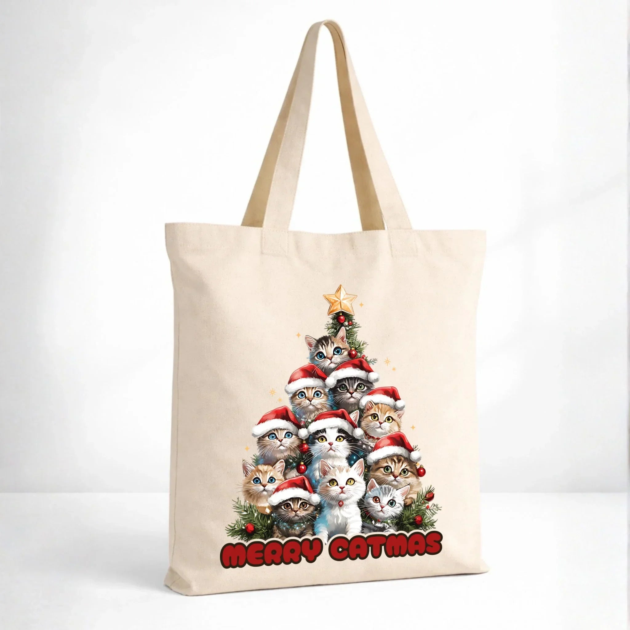 Torba świąteczna - Kocia choinka Merry Catmas BN20 - StoryCups.pl