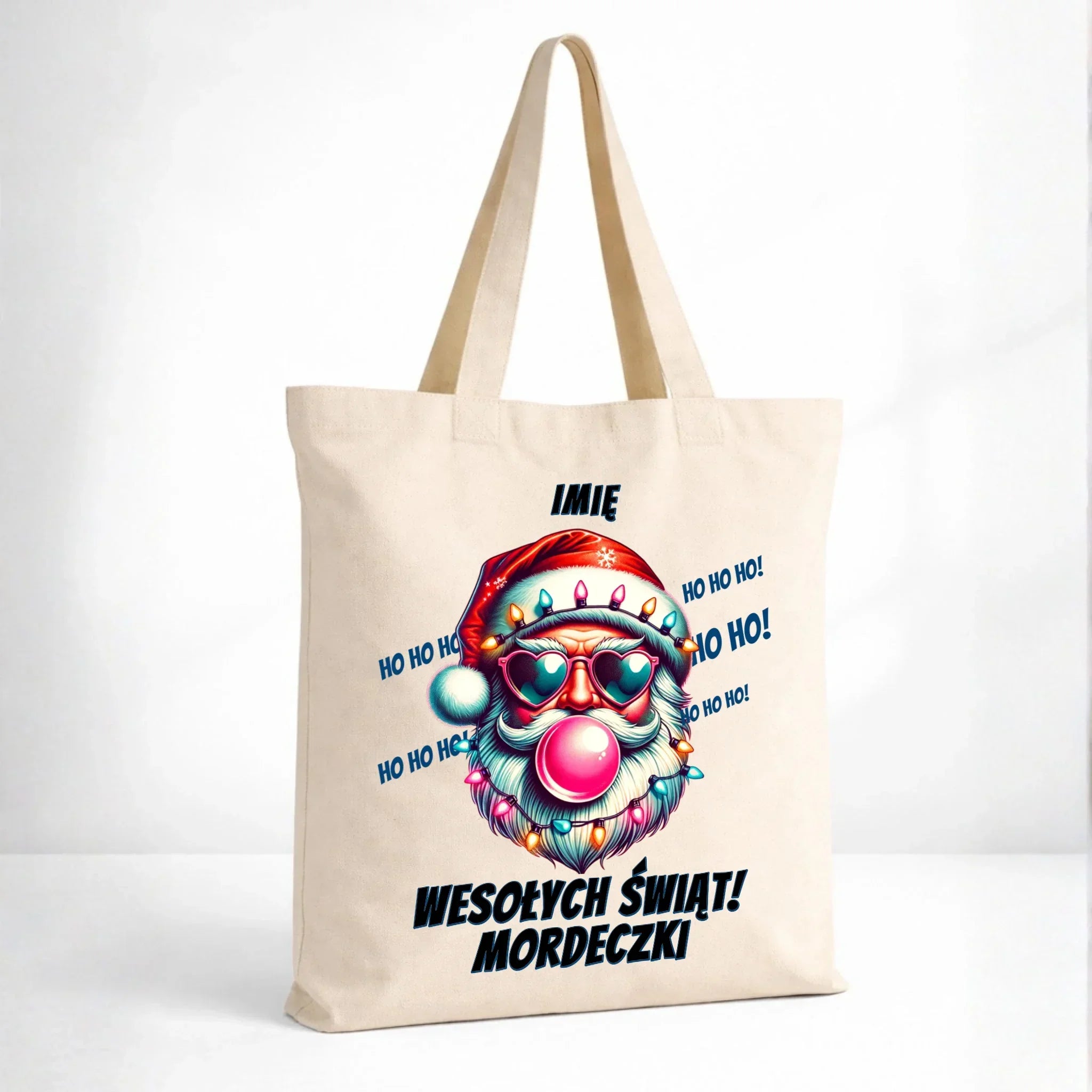 Torba świąteczna - Mikołaj Wesołych Świąt Mordeczki - personalizowana BN17 - StoryCups.pl