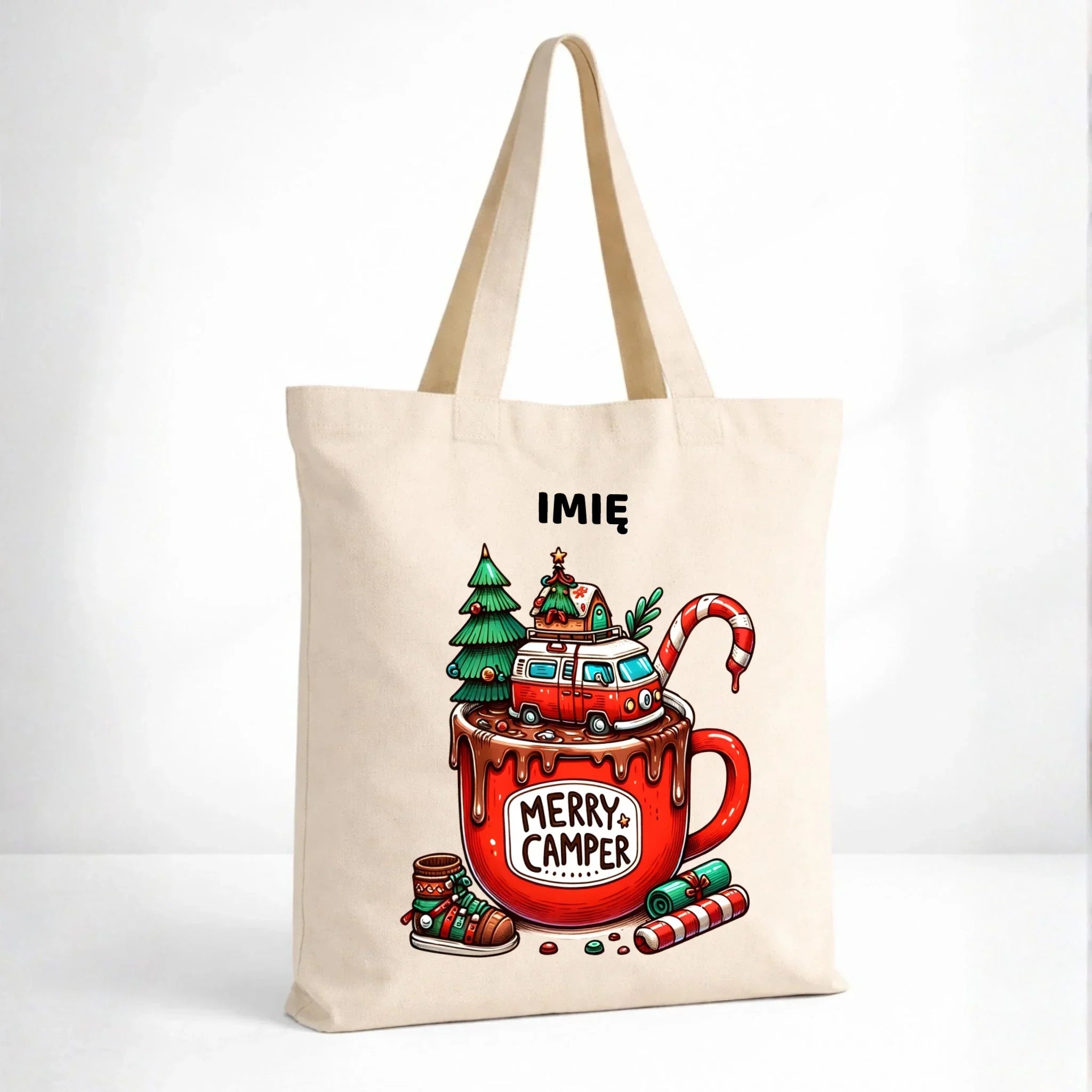 Torba świąteczna - Kamper Merry Camper - personalizowana BN43 - StoryCups.pl