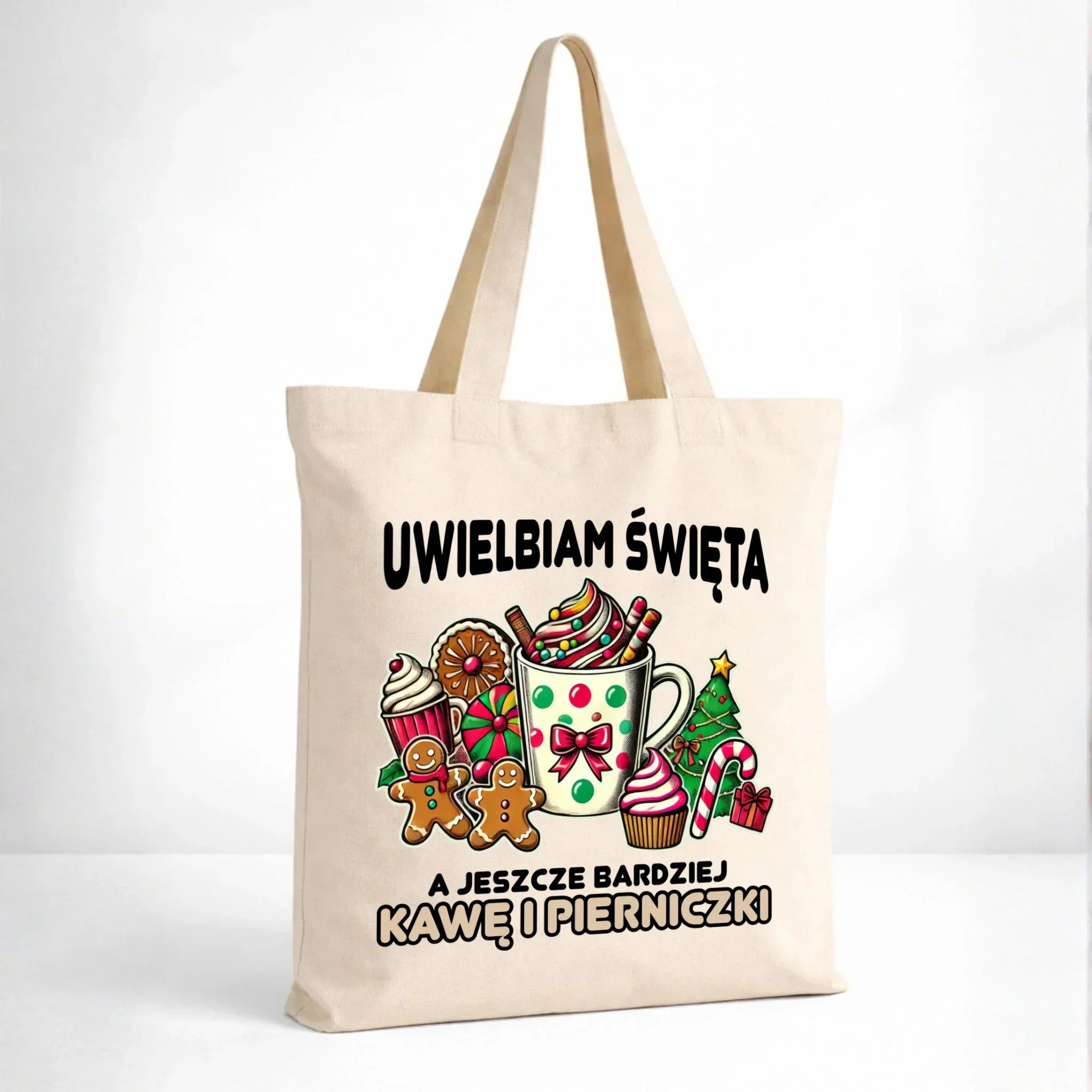 Torba świąteczna - Uwielbiam święta kawę i pierniczki BN47 - StoryCups.pl