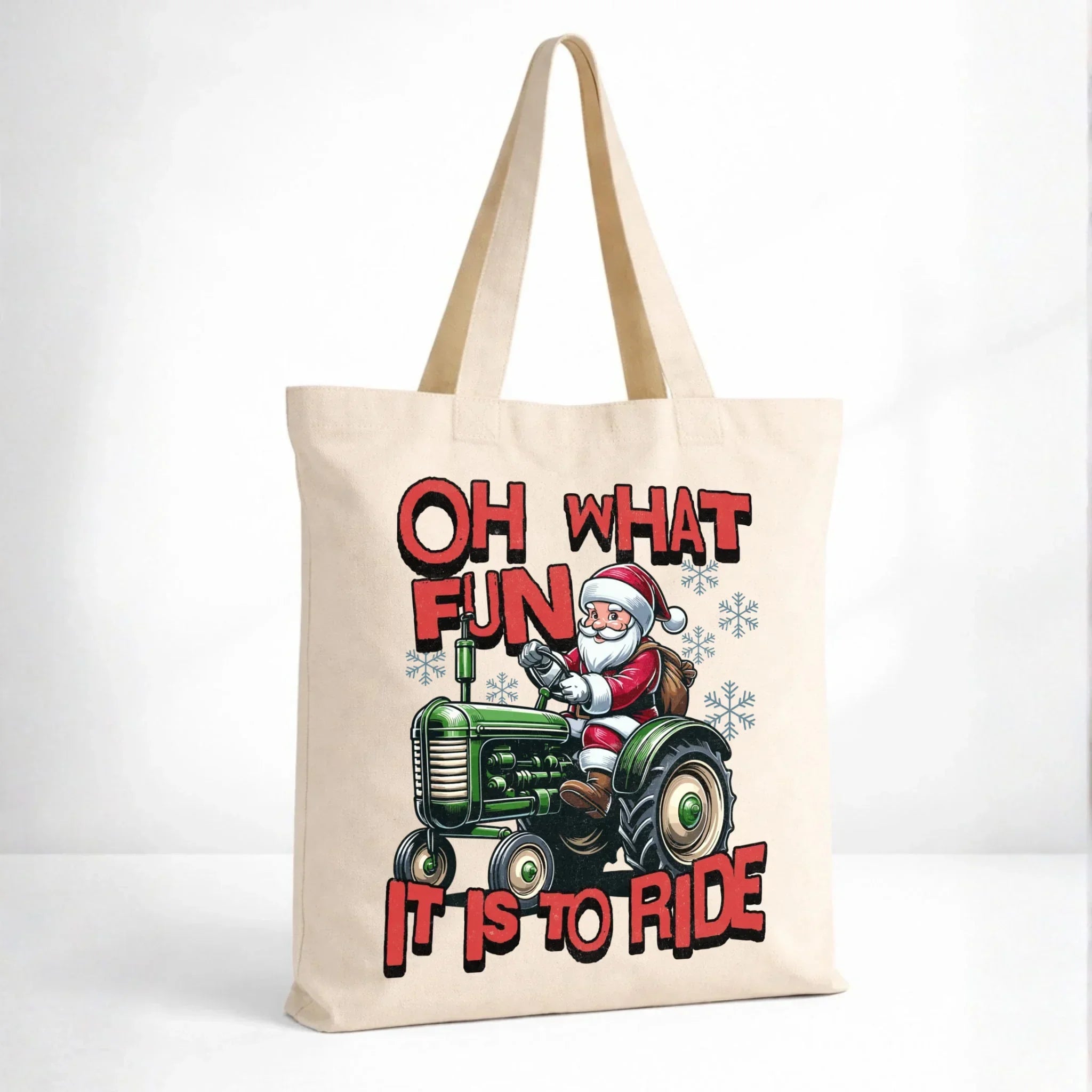 Torba świąteczna - Mikołaj na traktorze - Oh what fun BN48 - StoryCups.pl