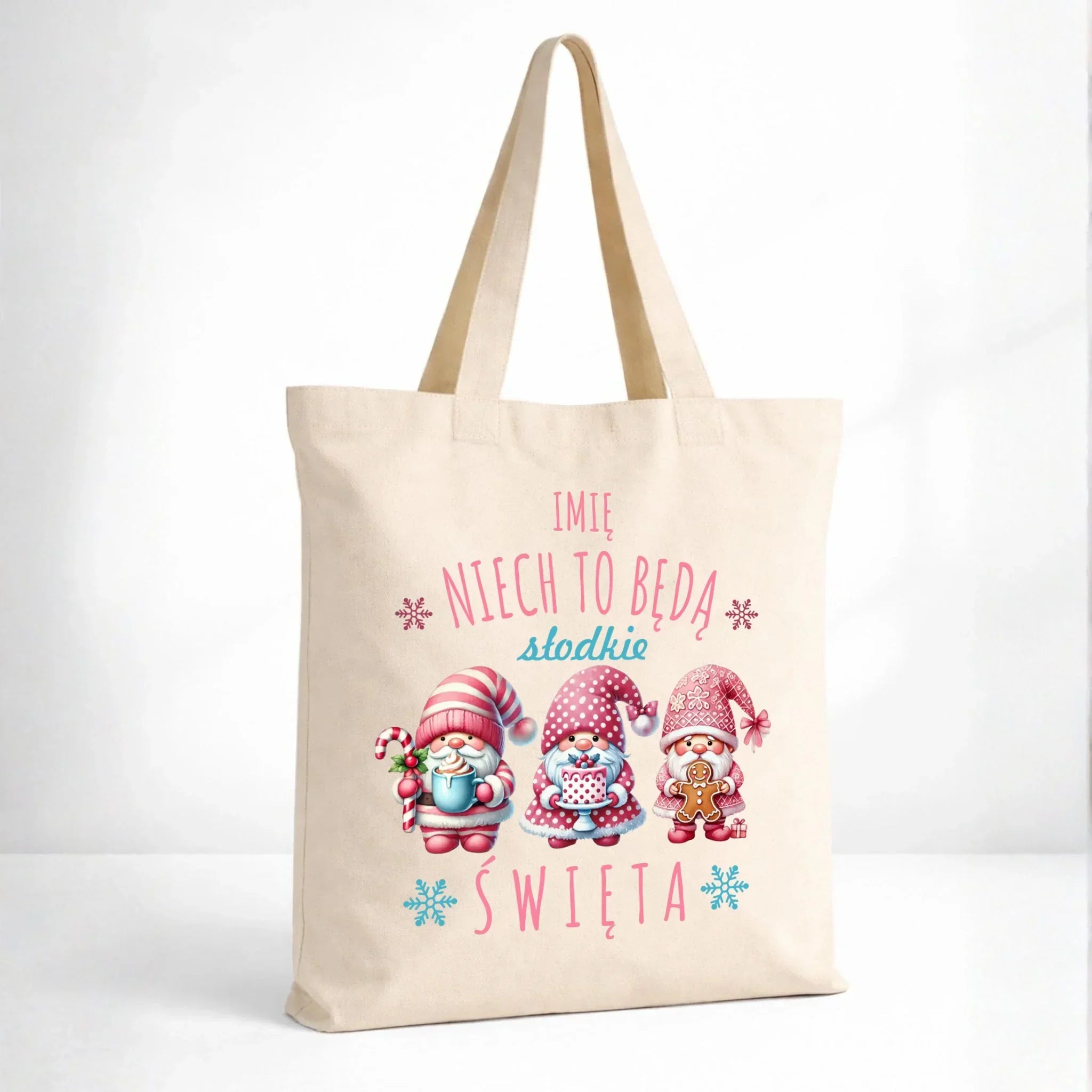 Torba świąteczna - Skrzaty Słodkie Święta - personalizowana BN57 - StoryCups.pl