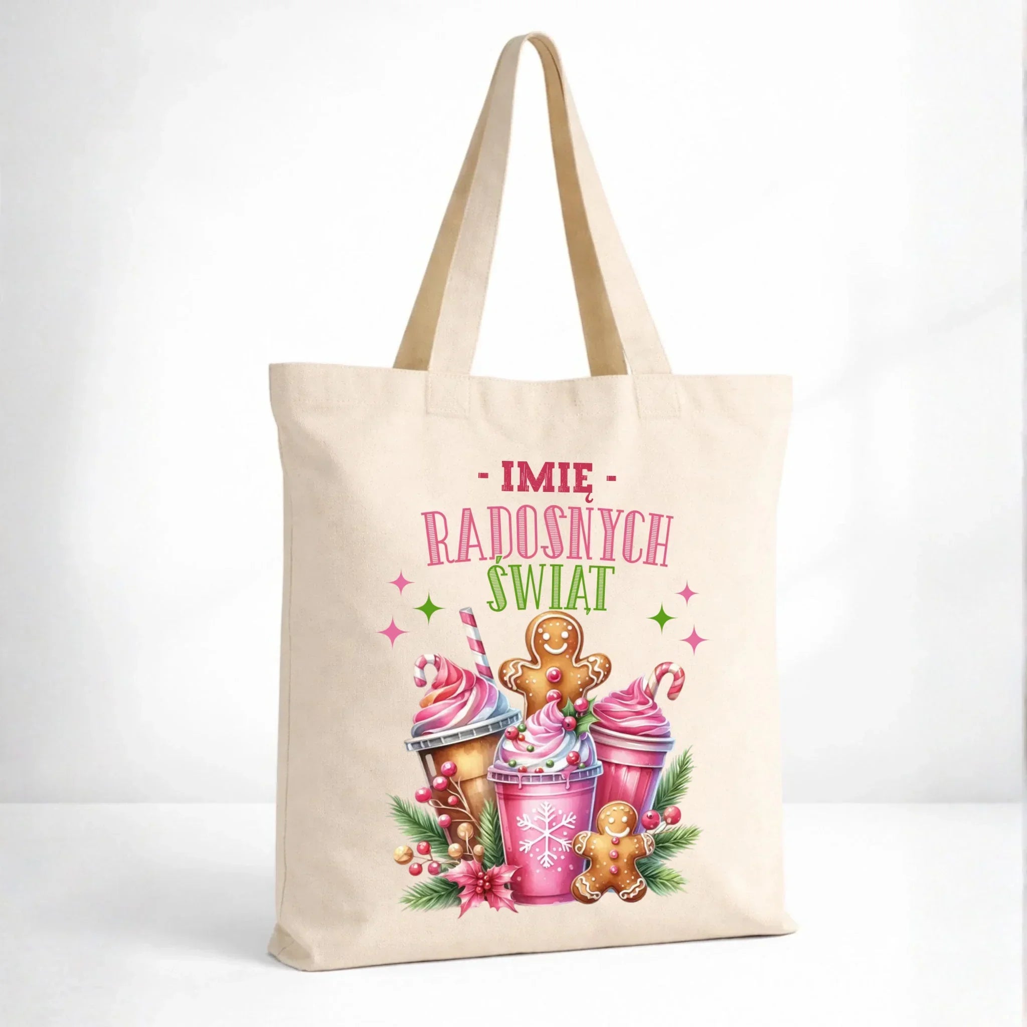 Torba świąteczna - Radosnych Świąt - personalizowana BN58 - StoryCups.pl