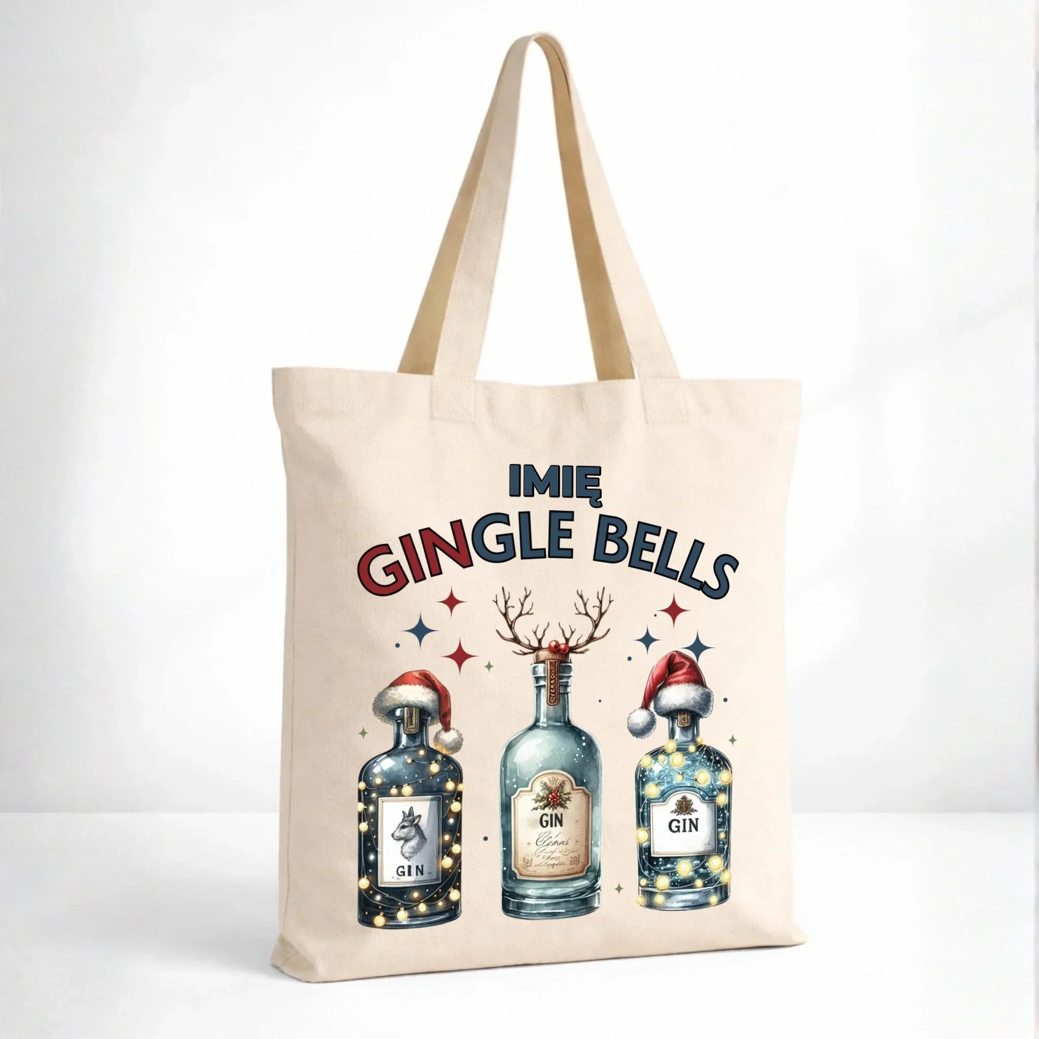 Torba świąteczna - Gin Gingle bells - personalizowana BN68 - StoryCups.pl