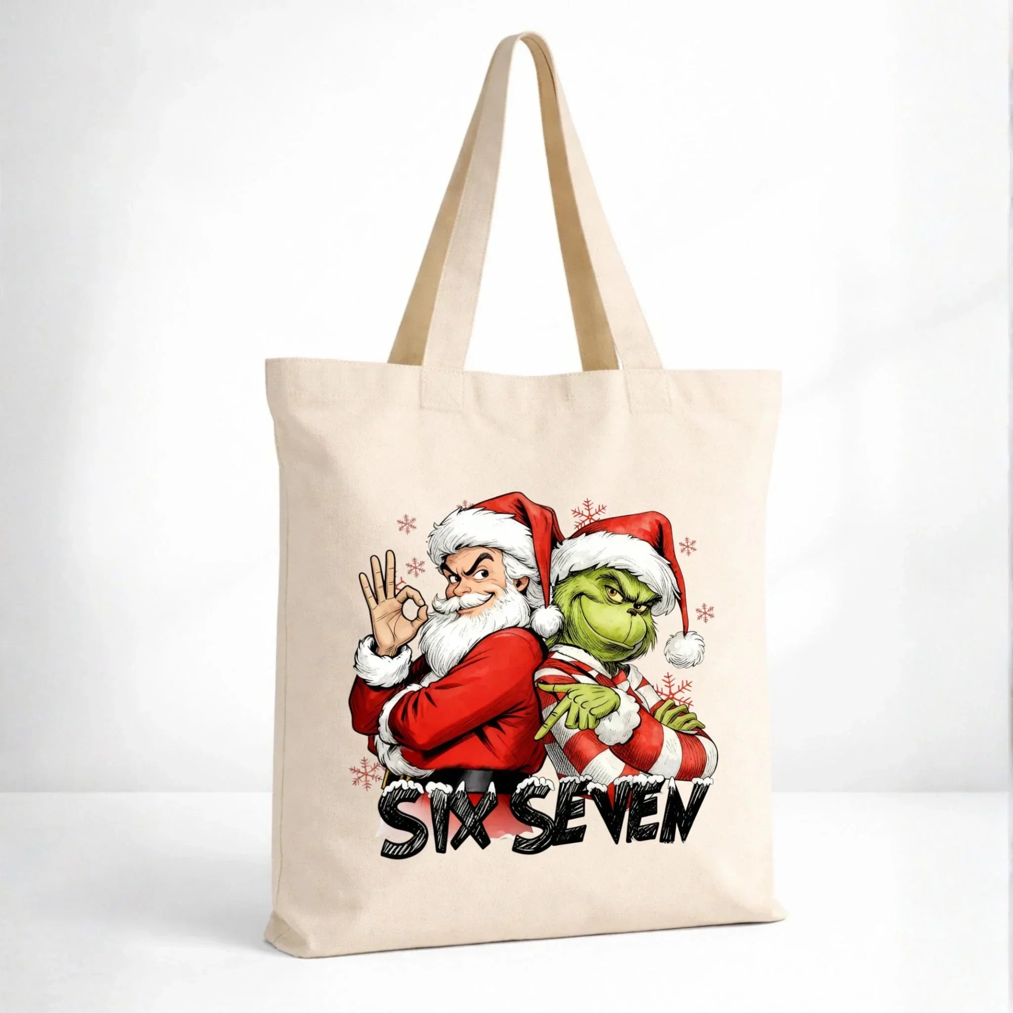 Torba świąteczna - Mikołaj i Grinch six seven 67 BN148 - StoryCups.pl