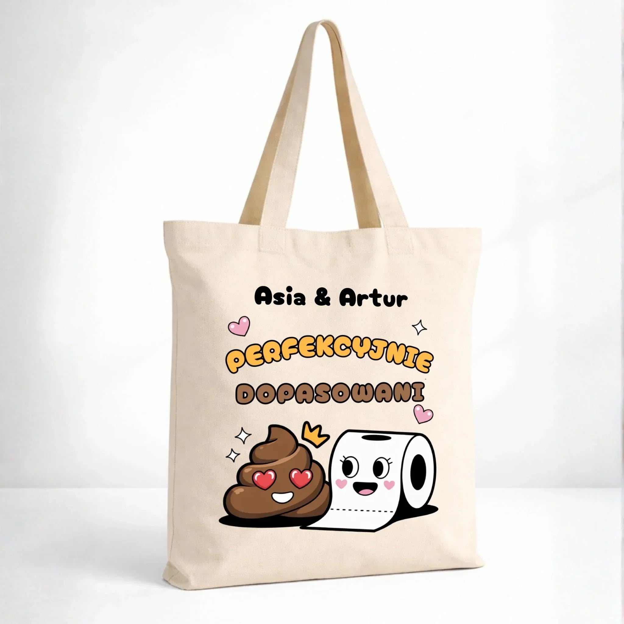 Torba dla par - Perfekcyjnie dopasowani - personalizowana W81 - StoryCups.pl