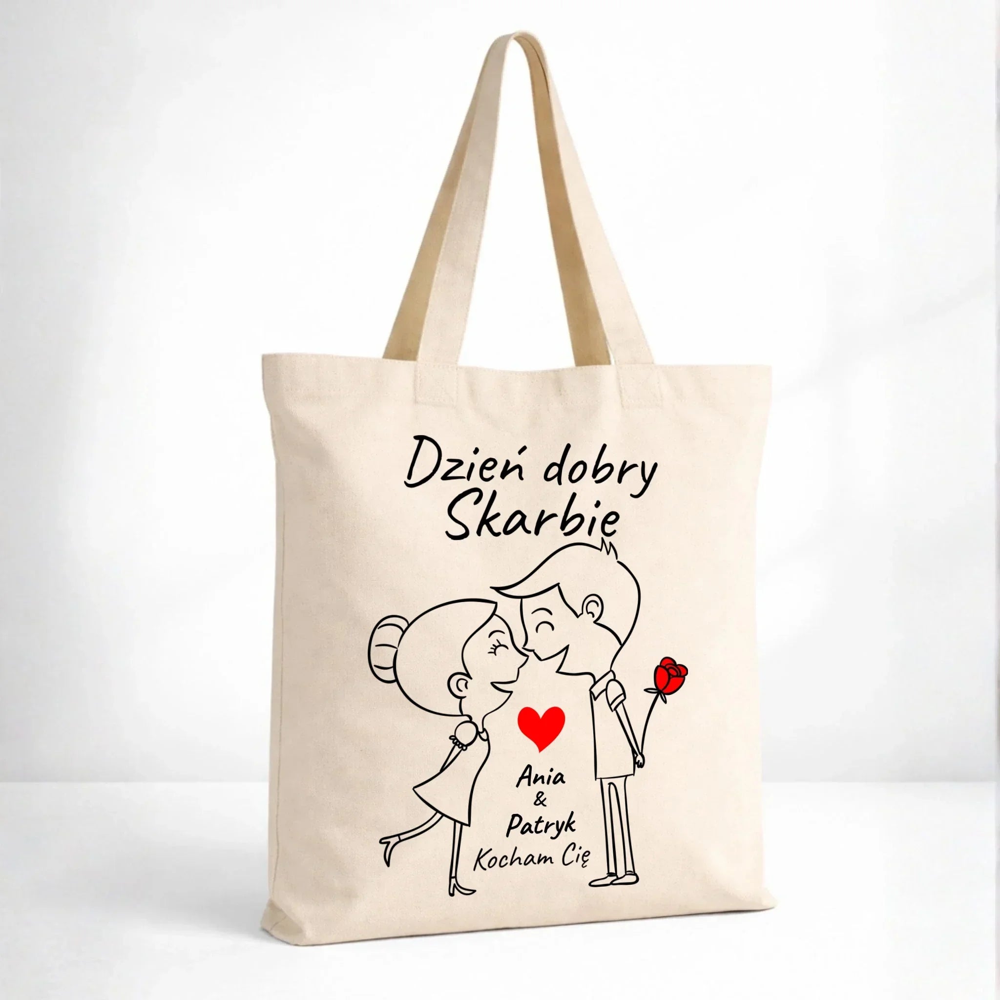 Torba dla dla par - Dzień dobry Skarbie - personalizowana W15 - StoryCups.pl