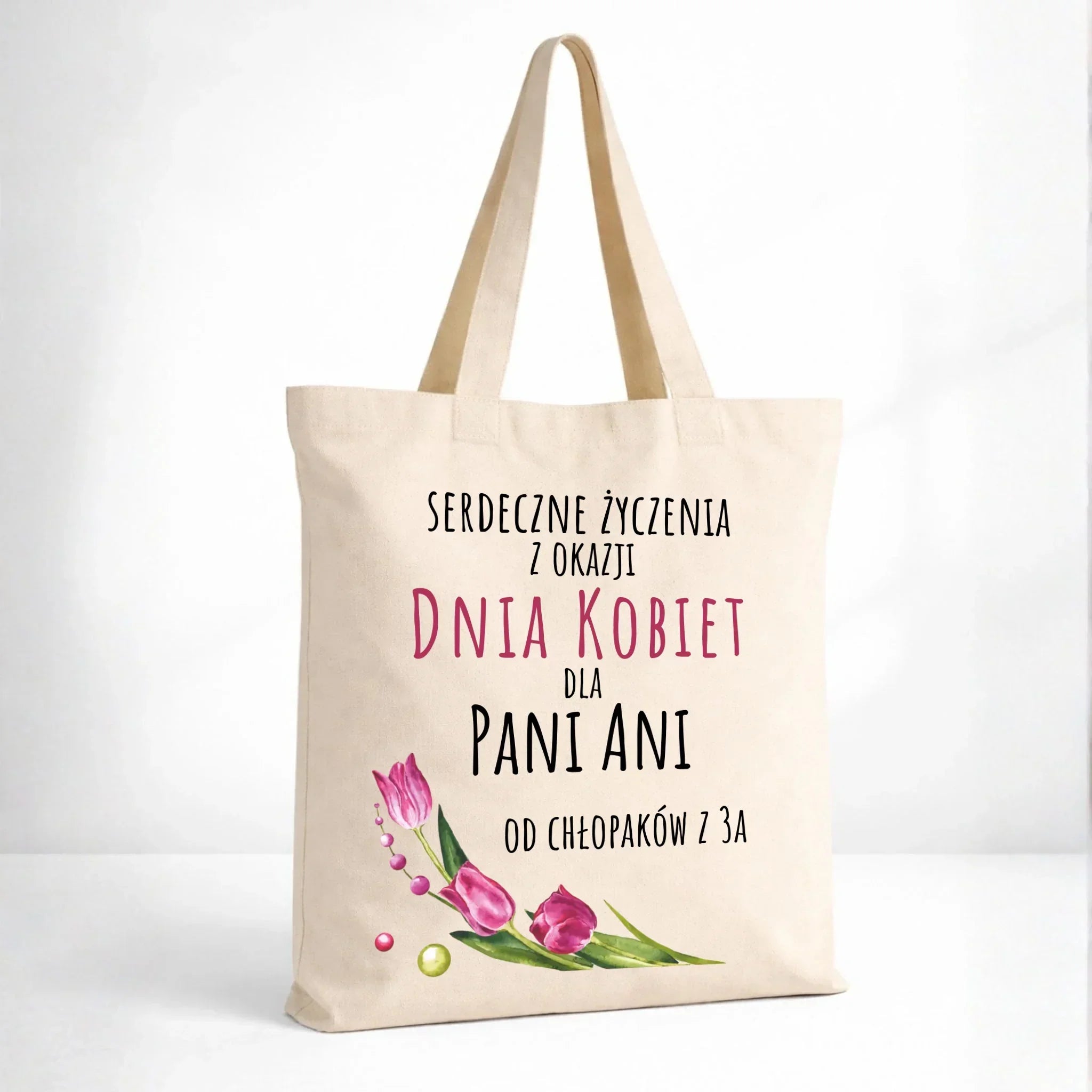 Torba na Dzień Kobiet - Serdeczne życzenia - personalizowana DK01 - StoryCups.pl