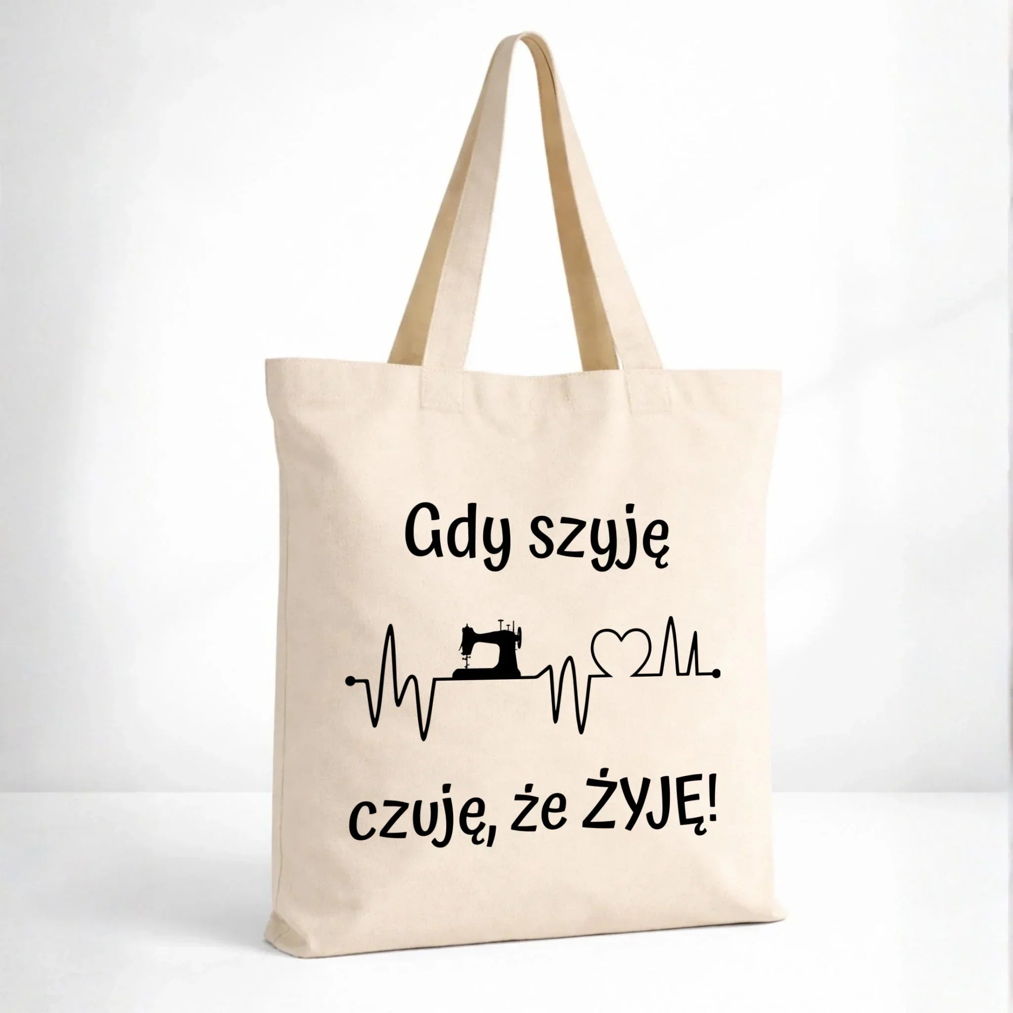 Torba szyciowa dla krawcowej - Gdy szyję czuję, że żyję HS12 - StoryCups.pl
