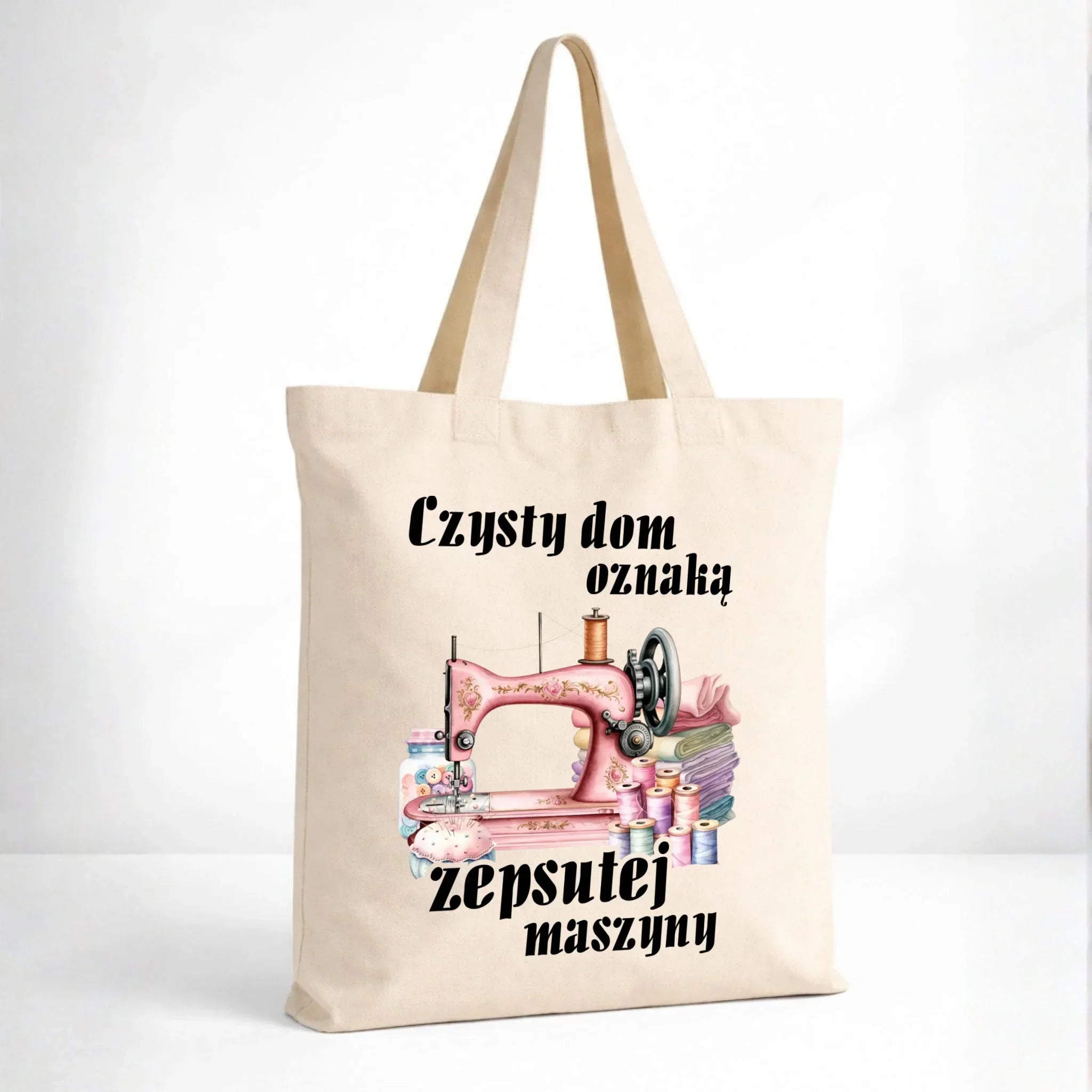 Torba szyciowa dla krawcowej - Czysty dom oznaką zepsutej maszyny HS15 - StoryCups.pl