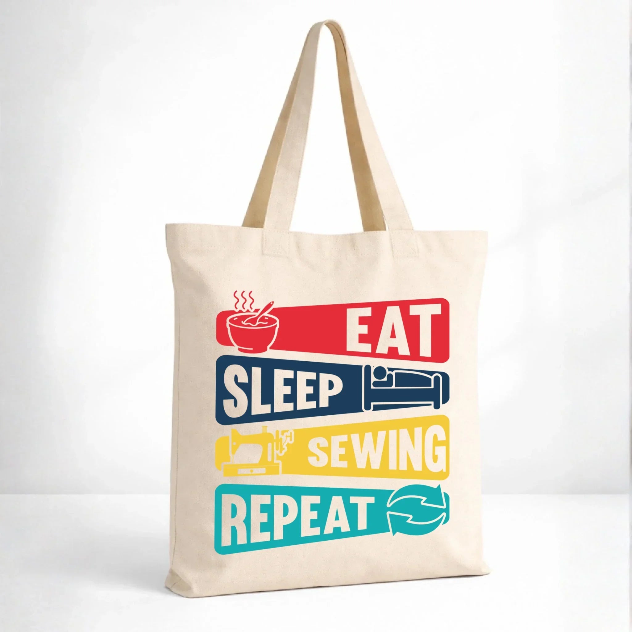 Torba szyciowa dla krawcowej - Eat sleep sewing repeat HS21 - StoryCups.pl