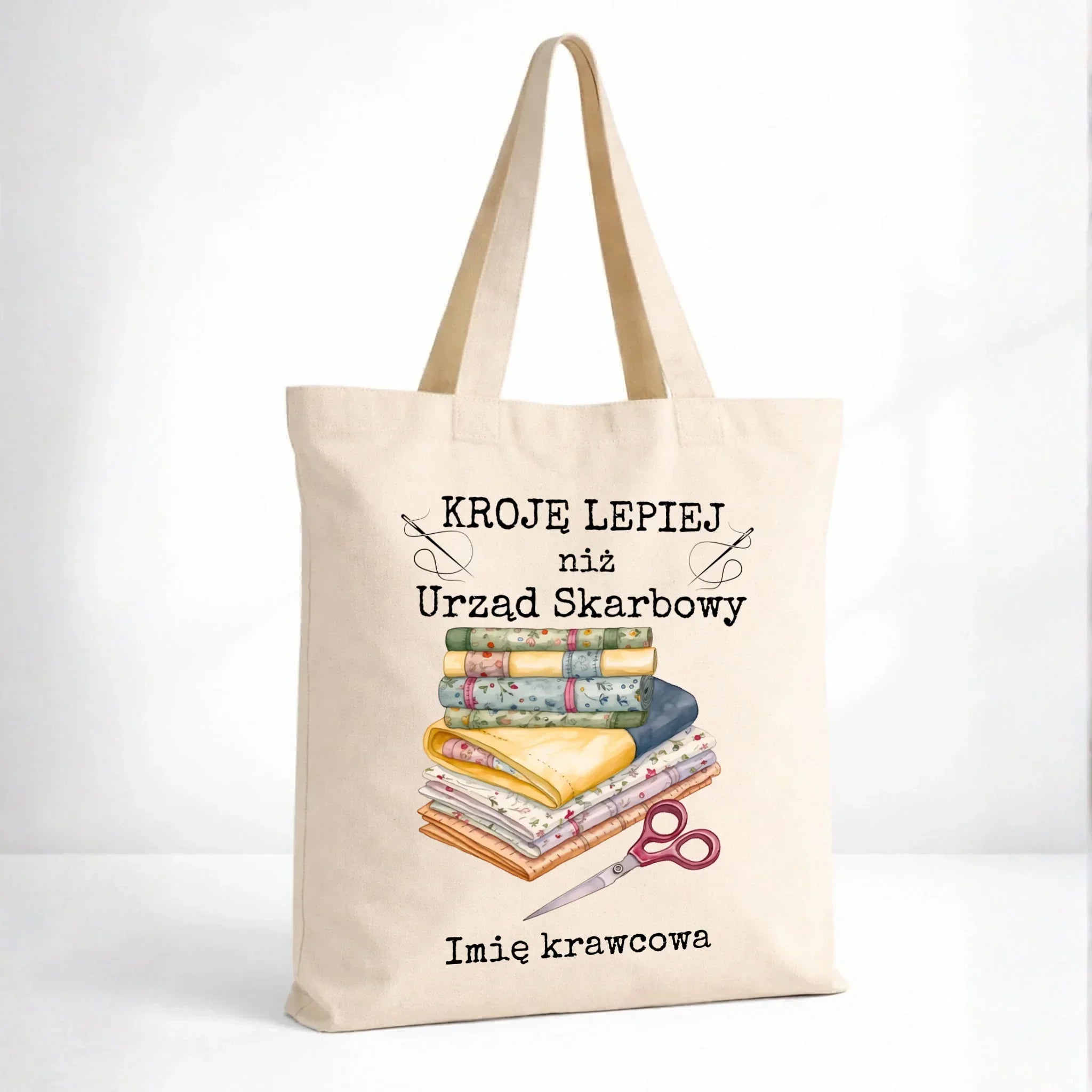 Torba szyciowa dla krawcowej - Kroję lepiej niż US - personalizowana HS33 - StoryCups.pl