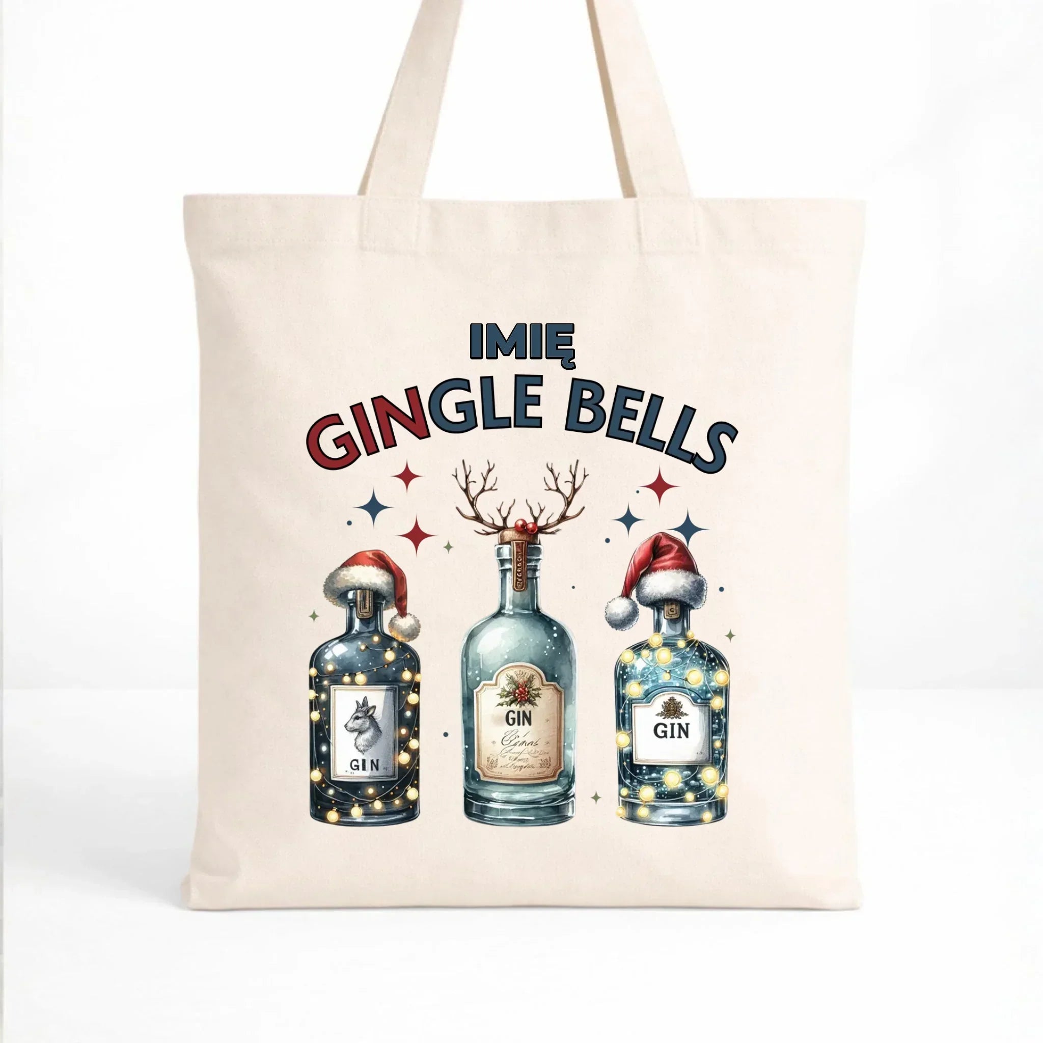 Torba świąteczna - Gin Gingle bells - personalizowana BN68 - StoryCups.pl