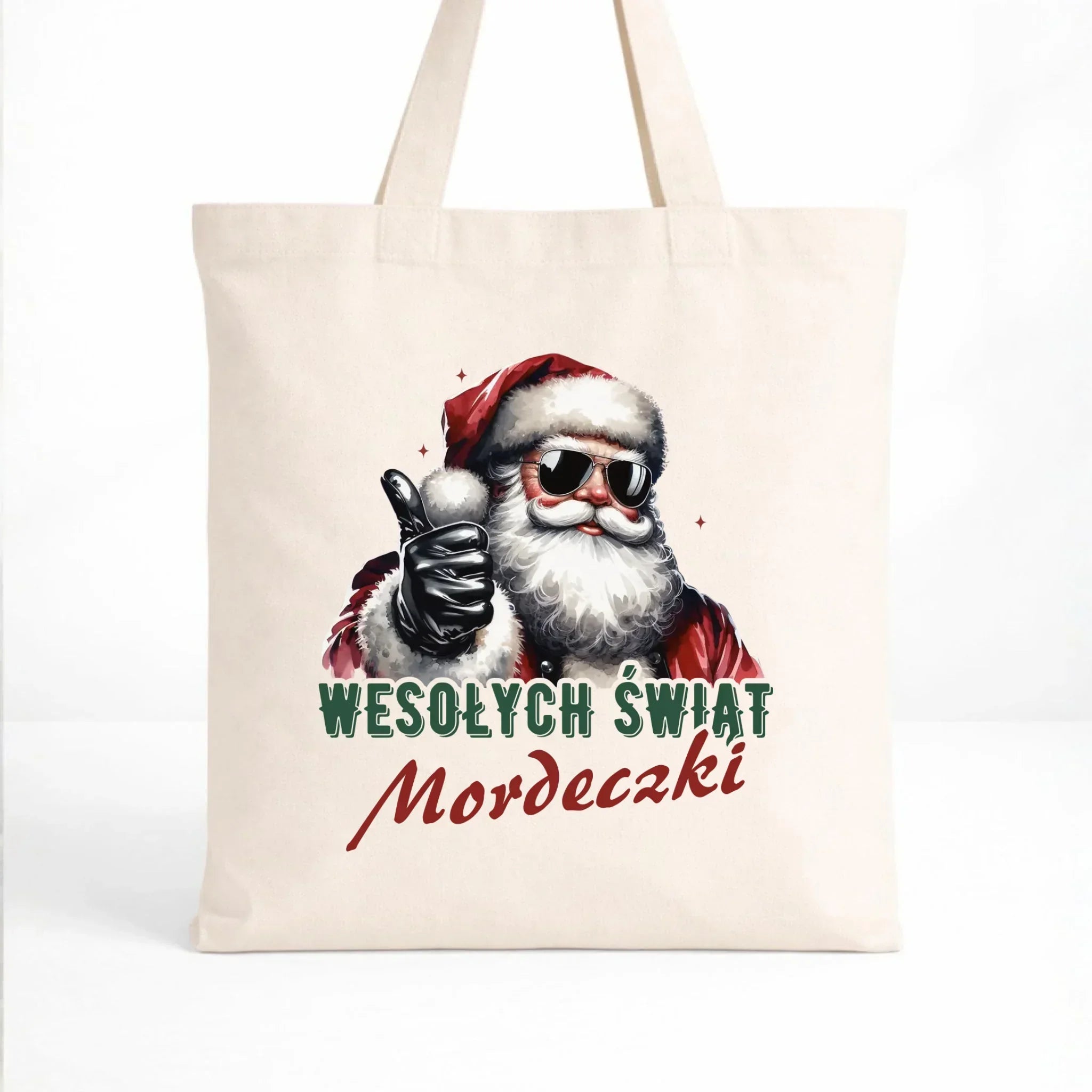 Torba świąteczna - Mikołaj Wesołych Świąt mordeczki BN65 - StoryCups.pl