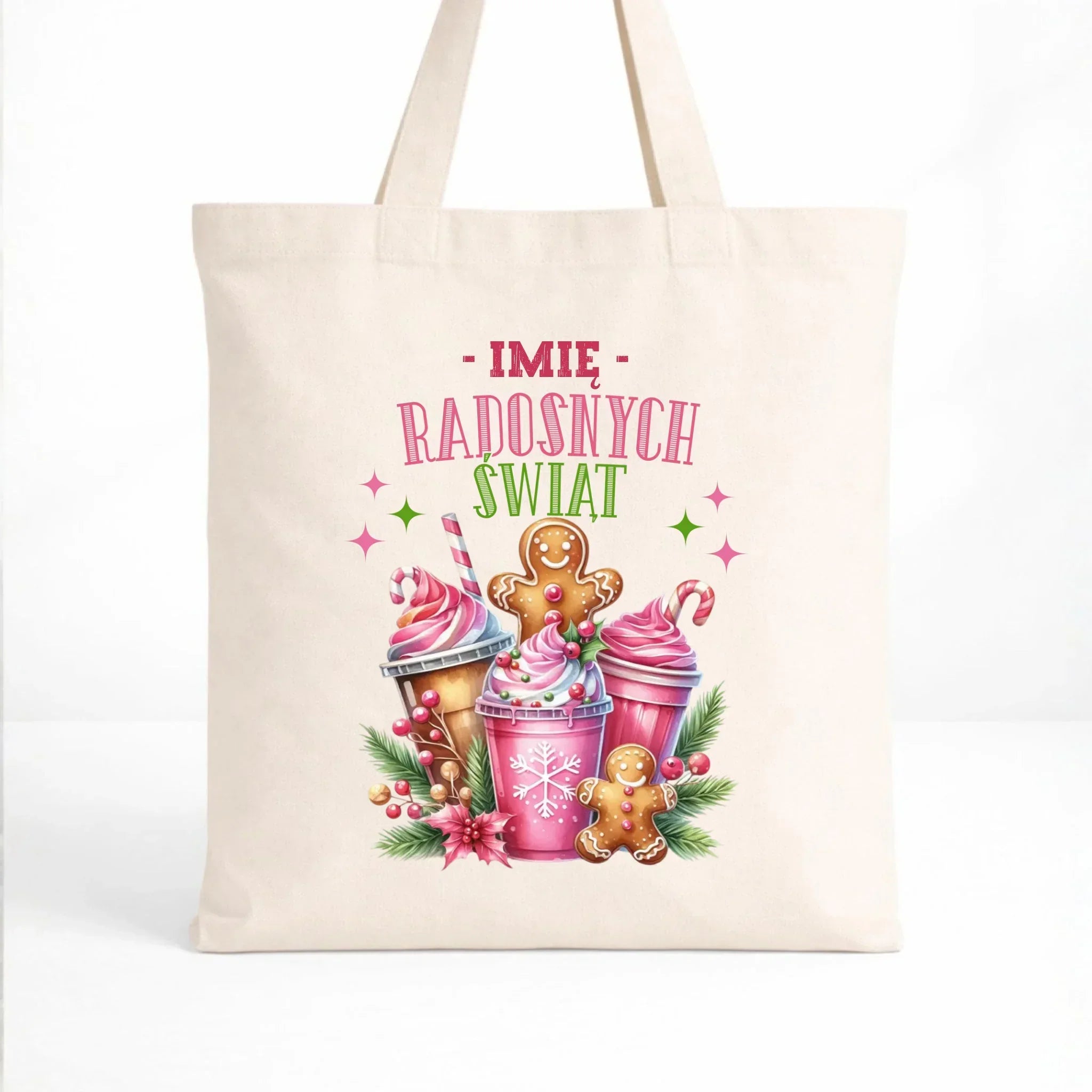 Torba świąteczna - Radosnych Świąt - personalizowana BN58 - StoryCups.pl