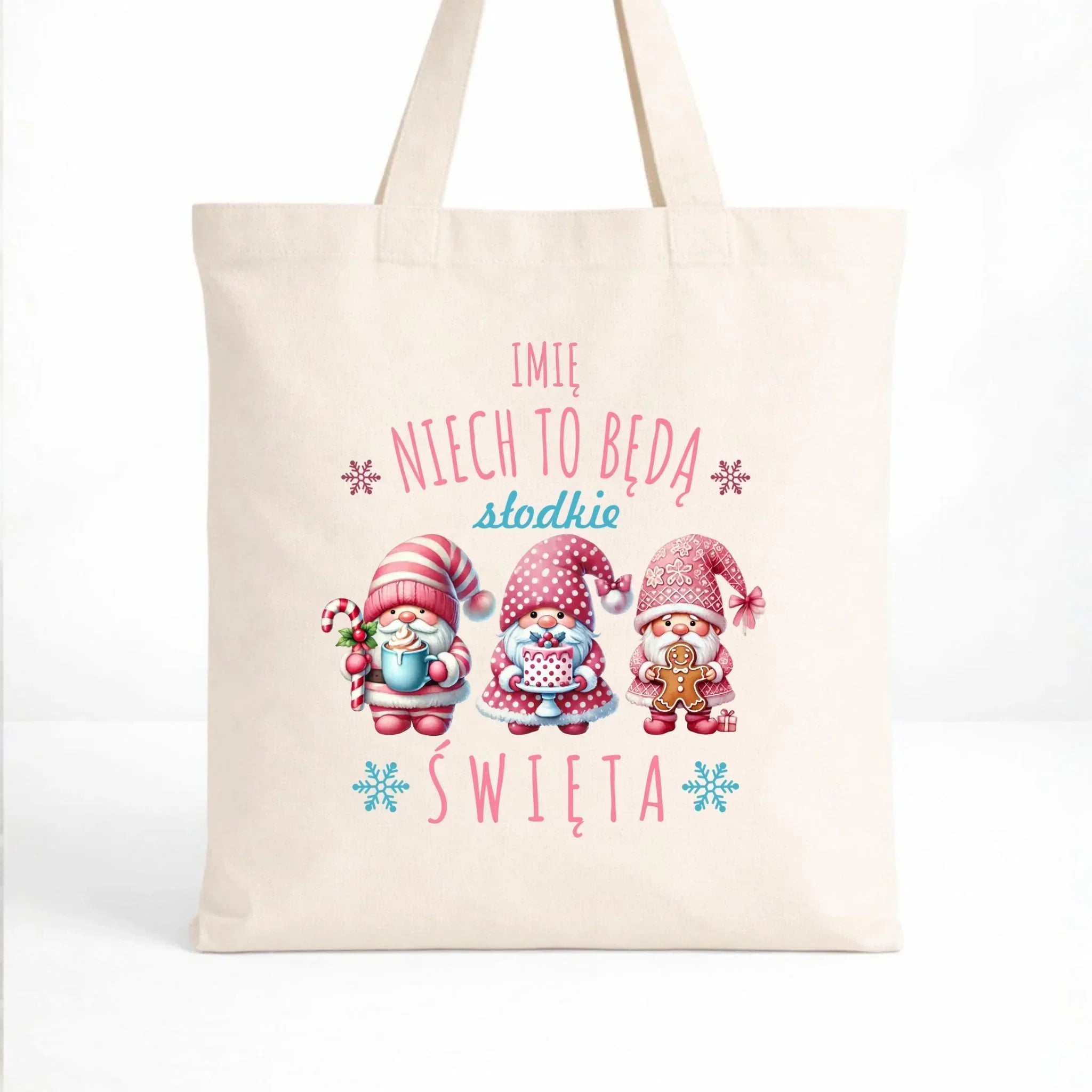Torba świąteczna - Skrzaty Słodkie Święta - personalizowana BN57 - StoryCups.pl