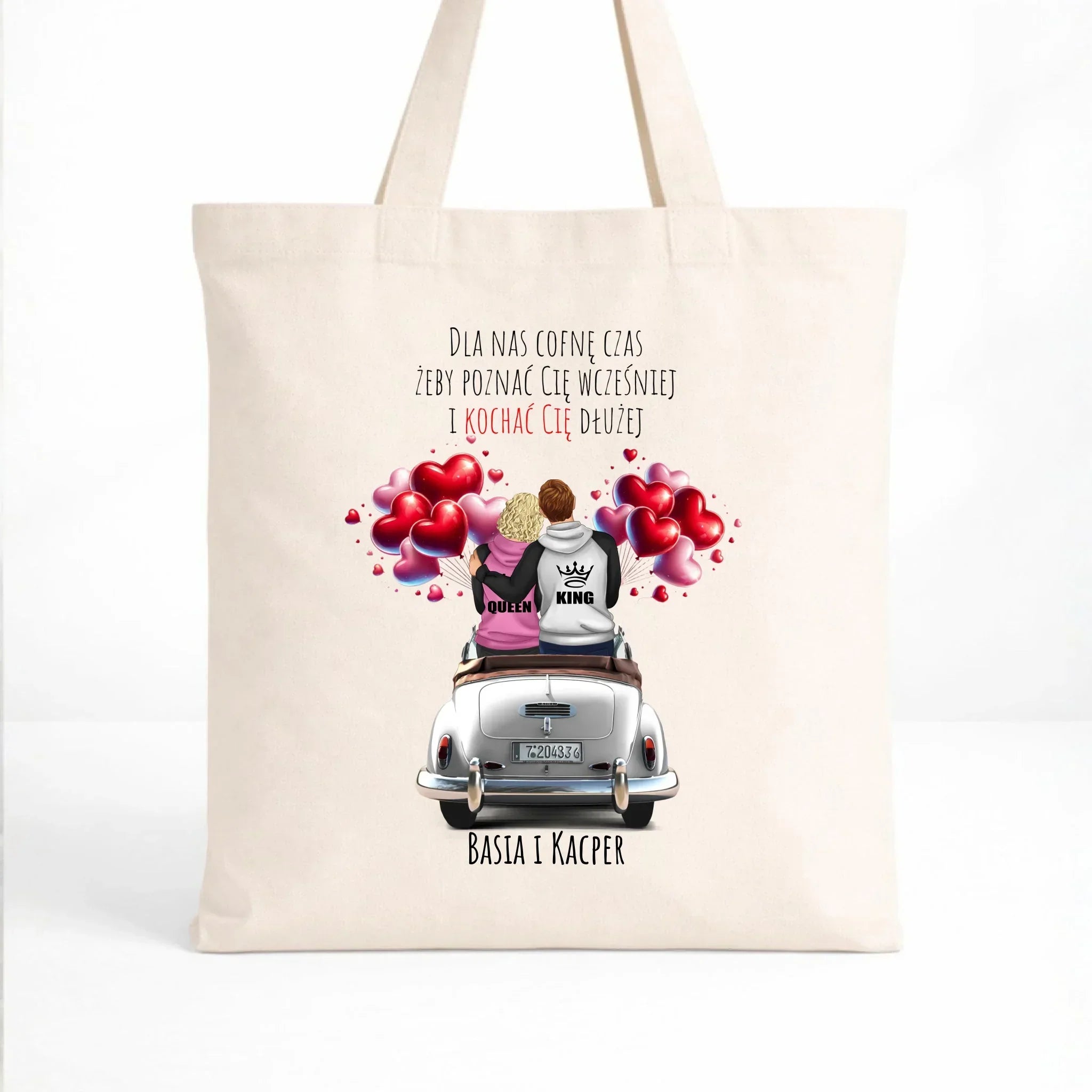 Torba dla par - Dla nas cofnę czas - personalizowana W08 - StoryCups.pl
