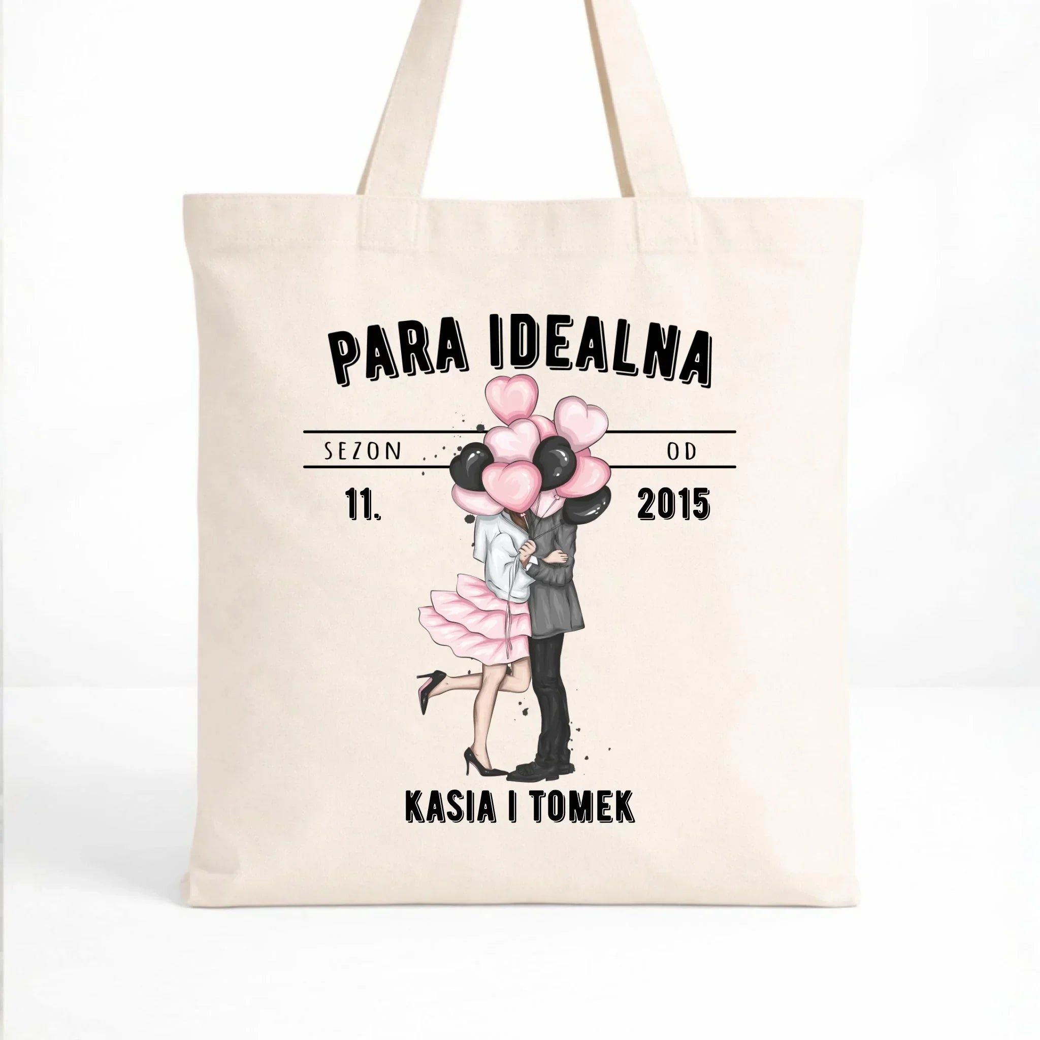 Torba dla par na rocznicę - Para idealna - personalizowana W11 - StoryCups.pl