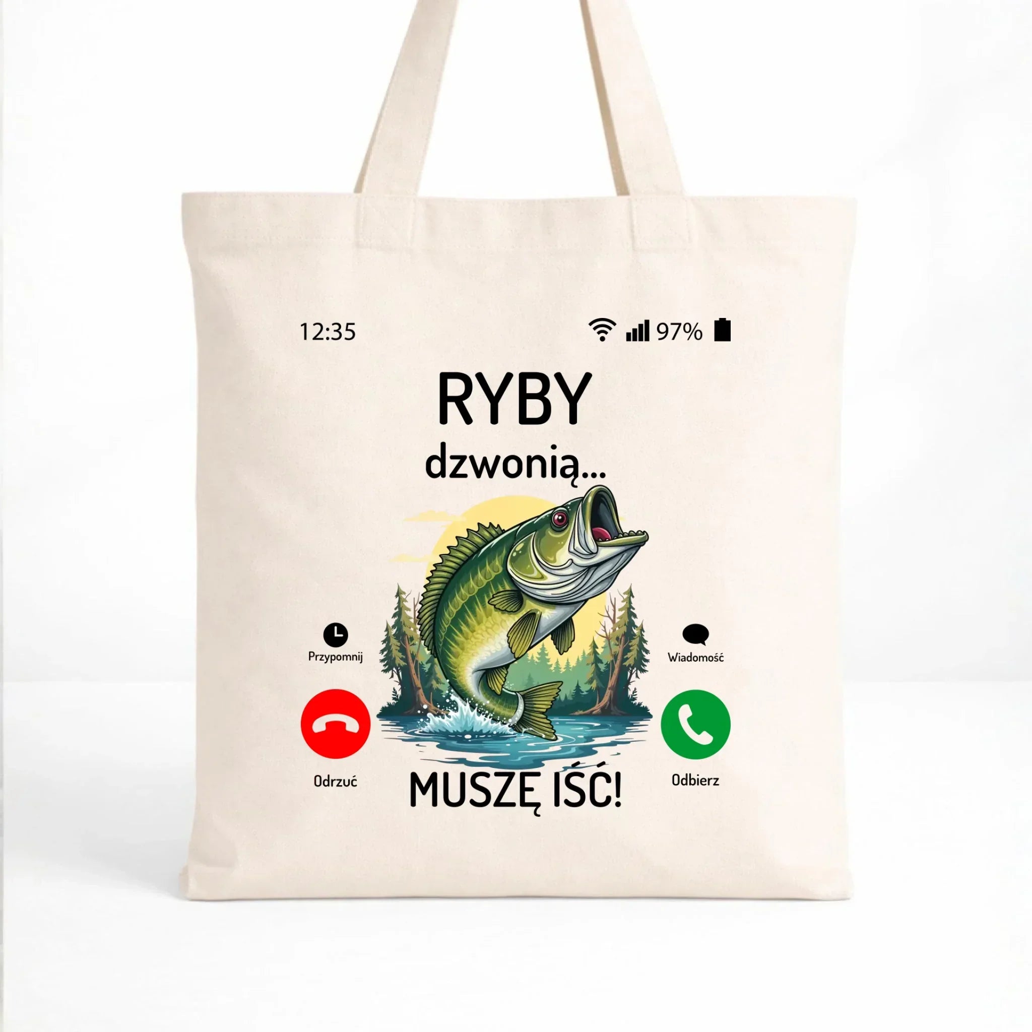 Torba dla dziadka wędkarza - Ryby dzwonią muszę iść D37 - StoryCups.pl