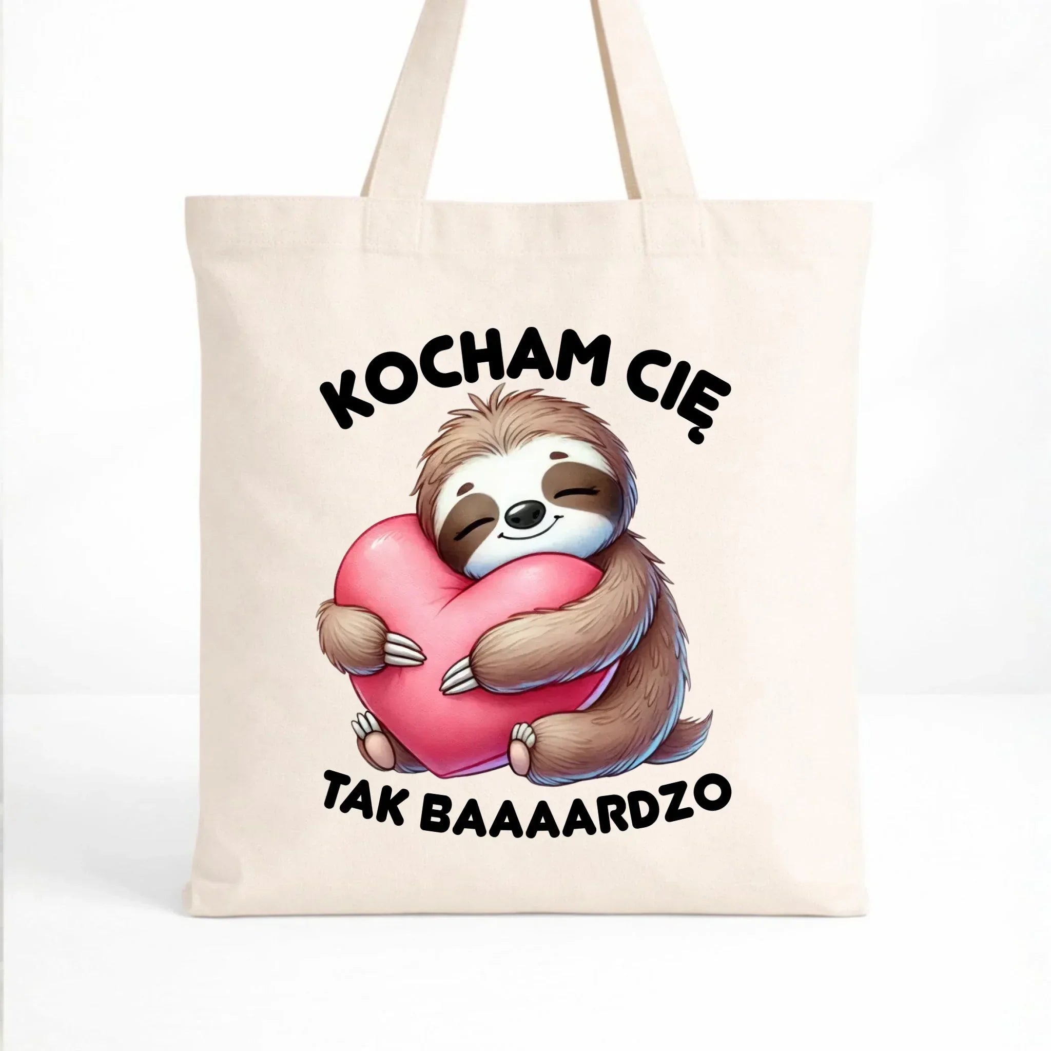 Torba - Leniwiec Kocham Cię tak baaaardzo W16 - StoryCups.pl