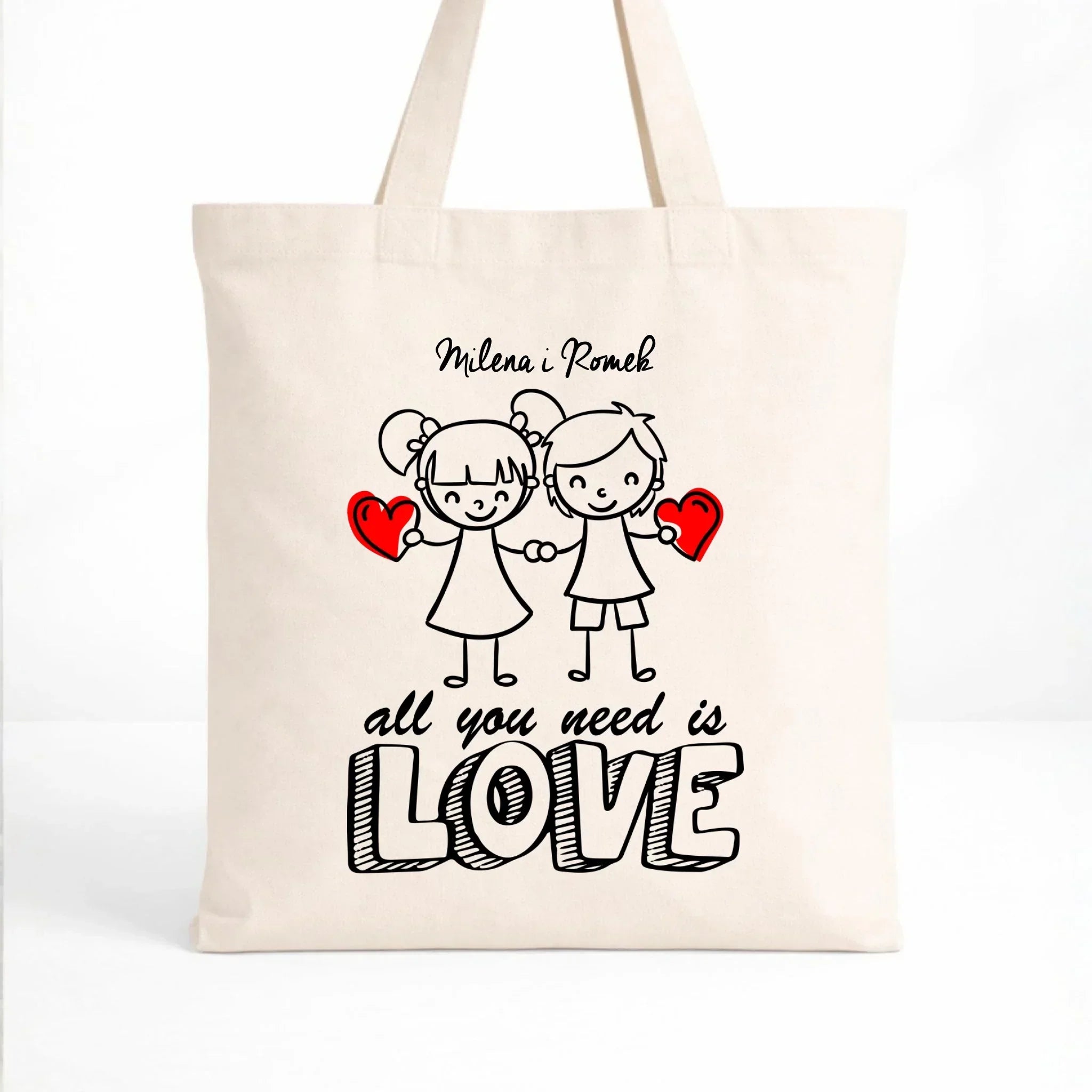 Torba dla par - All You need is love - personalizowana W13 - StoryCups.pl