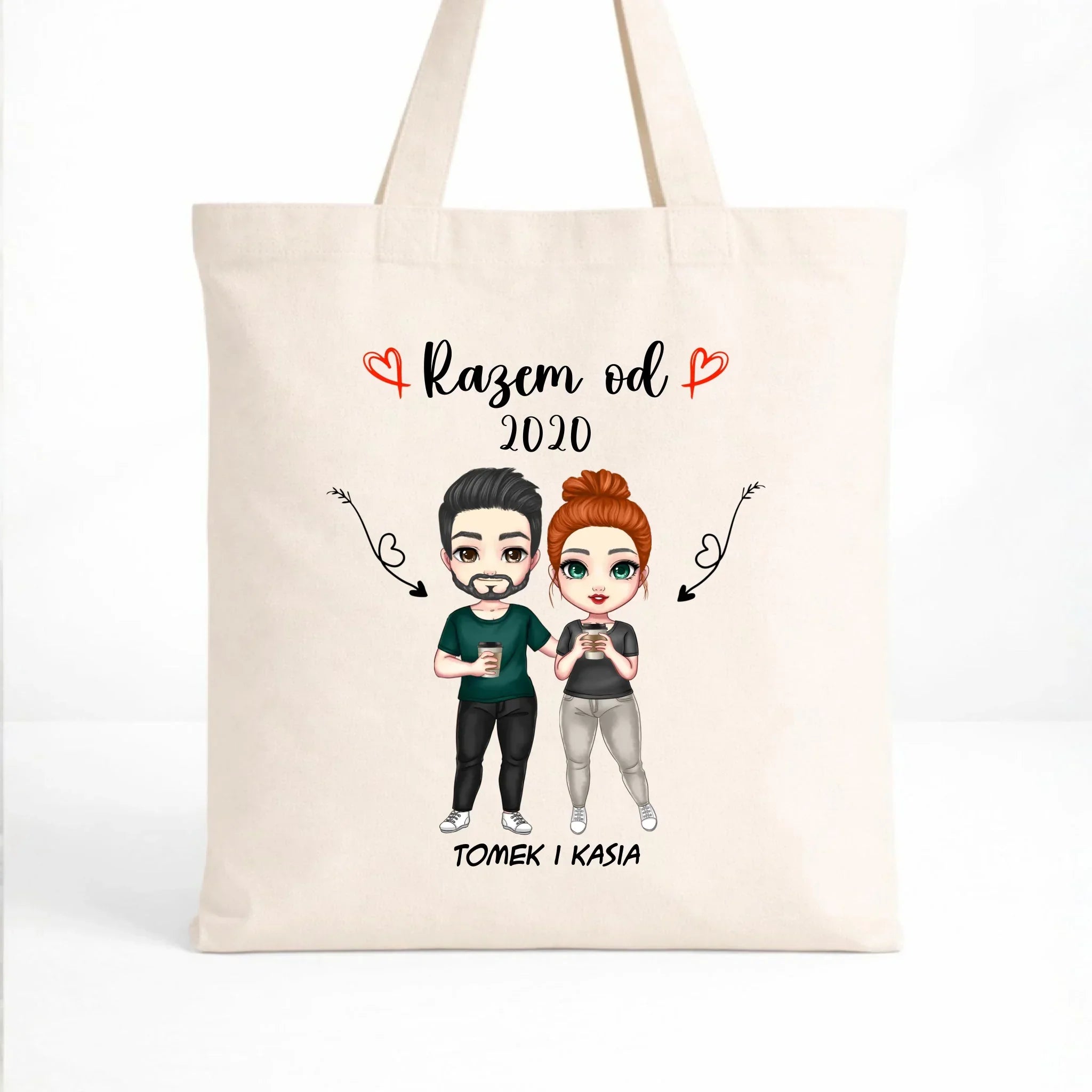 Torba dla par - Razem od - personalizowana W01 - StoryCups.pl