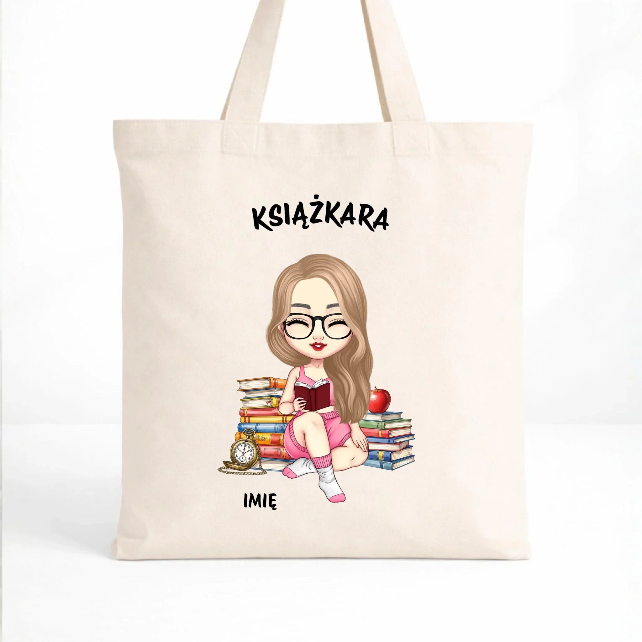 Torba - Książkara - Prezent dla miłośniczki czytania książek - personalizowana DZ04 - StoryCups.pl