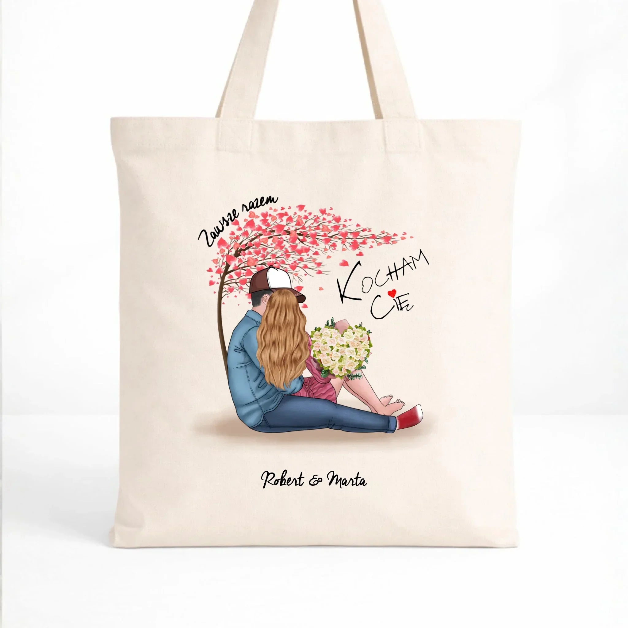 Torba dla par - Zawsze razem - personalizowana W04 - StoryCups.pl