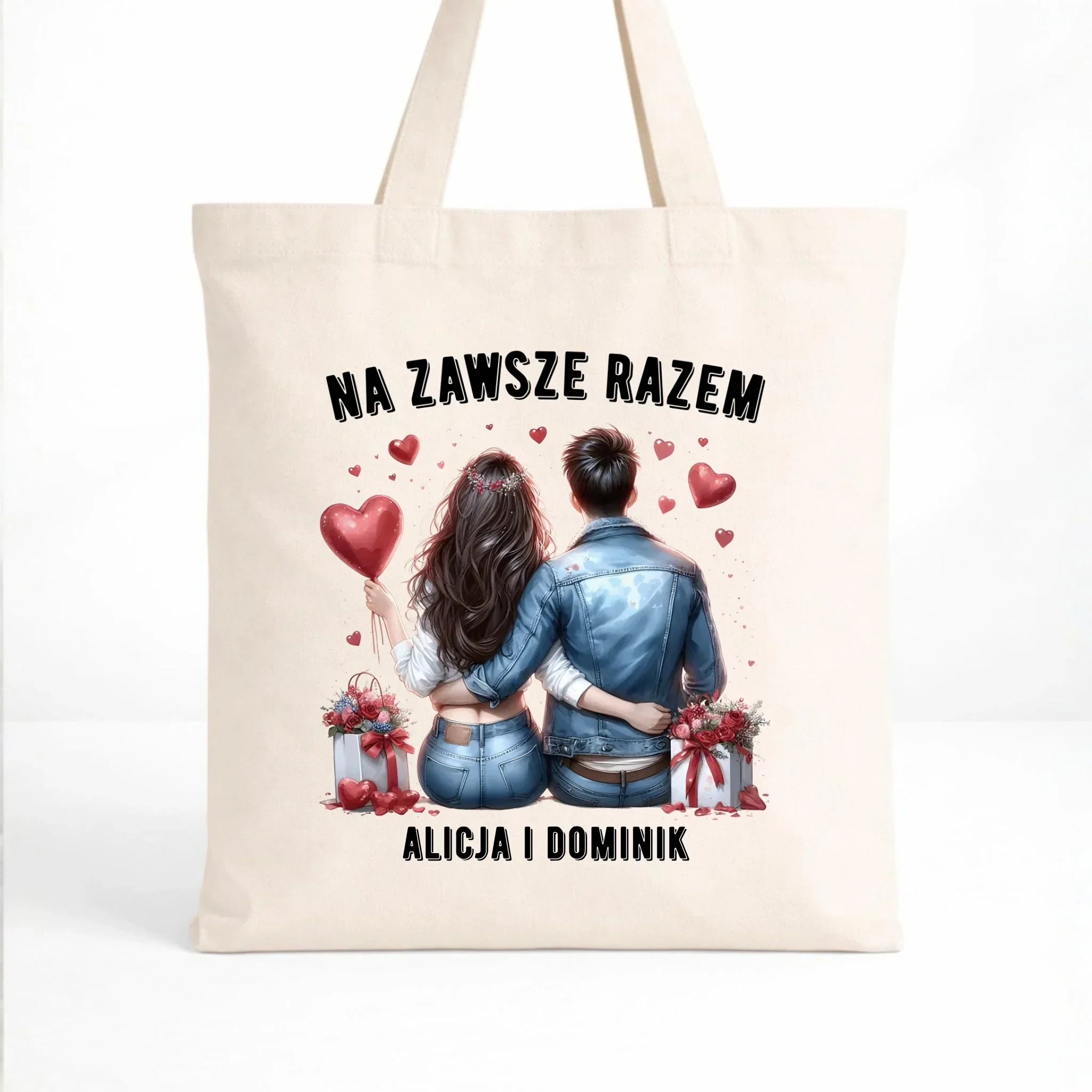 Torba dla par - Na zawsze razem - personalizowana W07 - StoryCups.pl