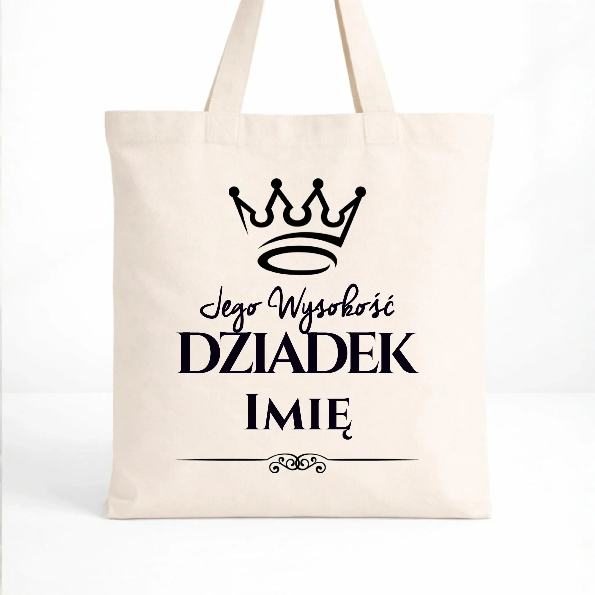 Torba dla dziadka - Jego Wysokość dziadek - personalizowana D11 - StoryCups.pl