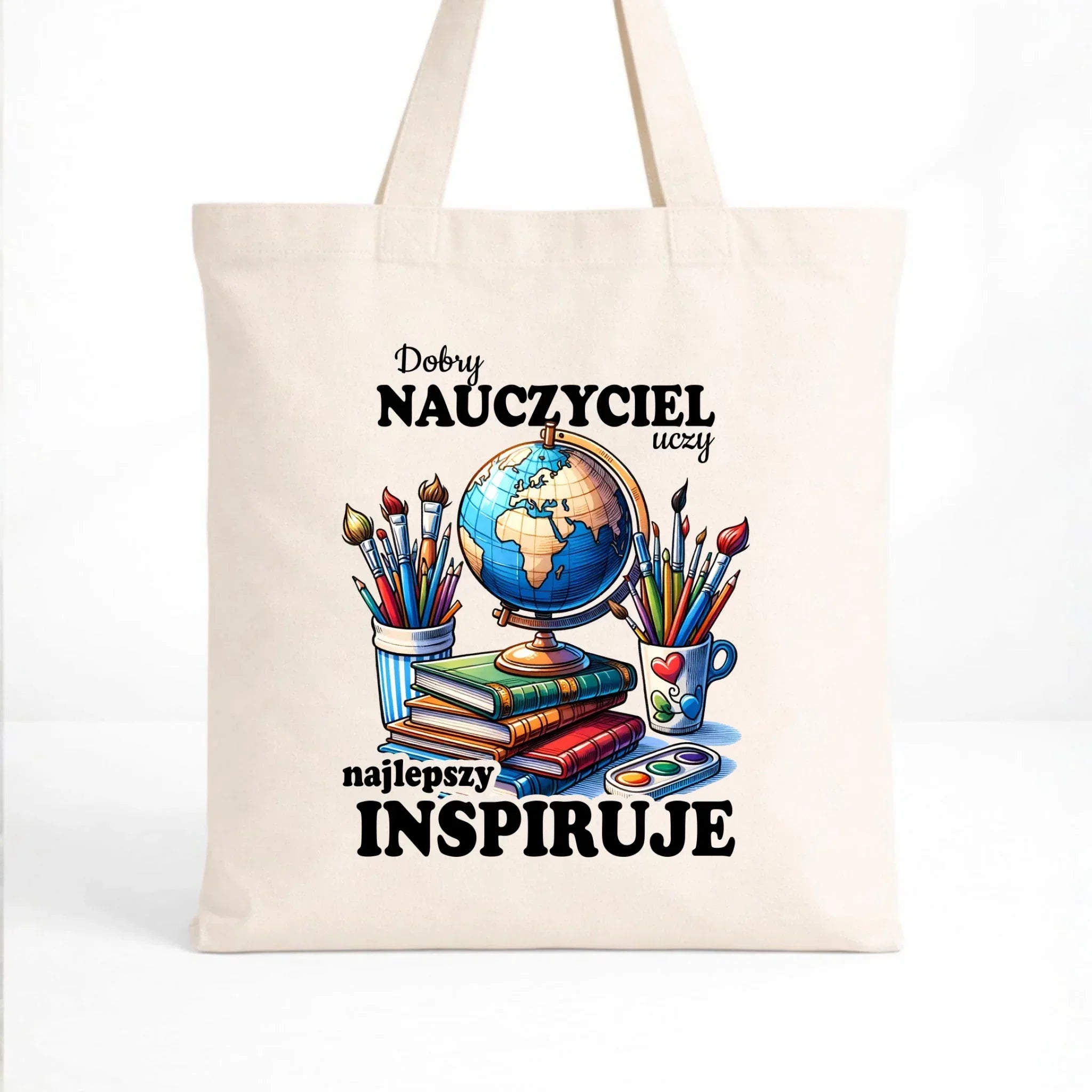 Torba dla nauczyciela - Dobry nauczyciel uczy najlepszy inspiruje N72 - StoryCups.pl