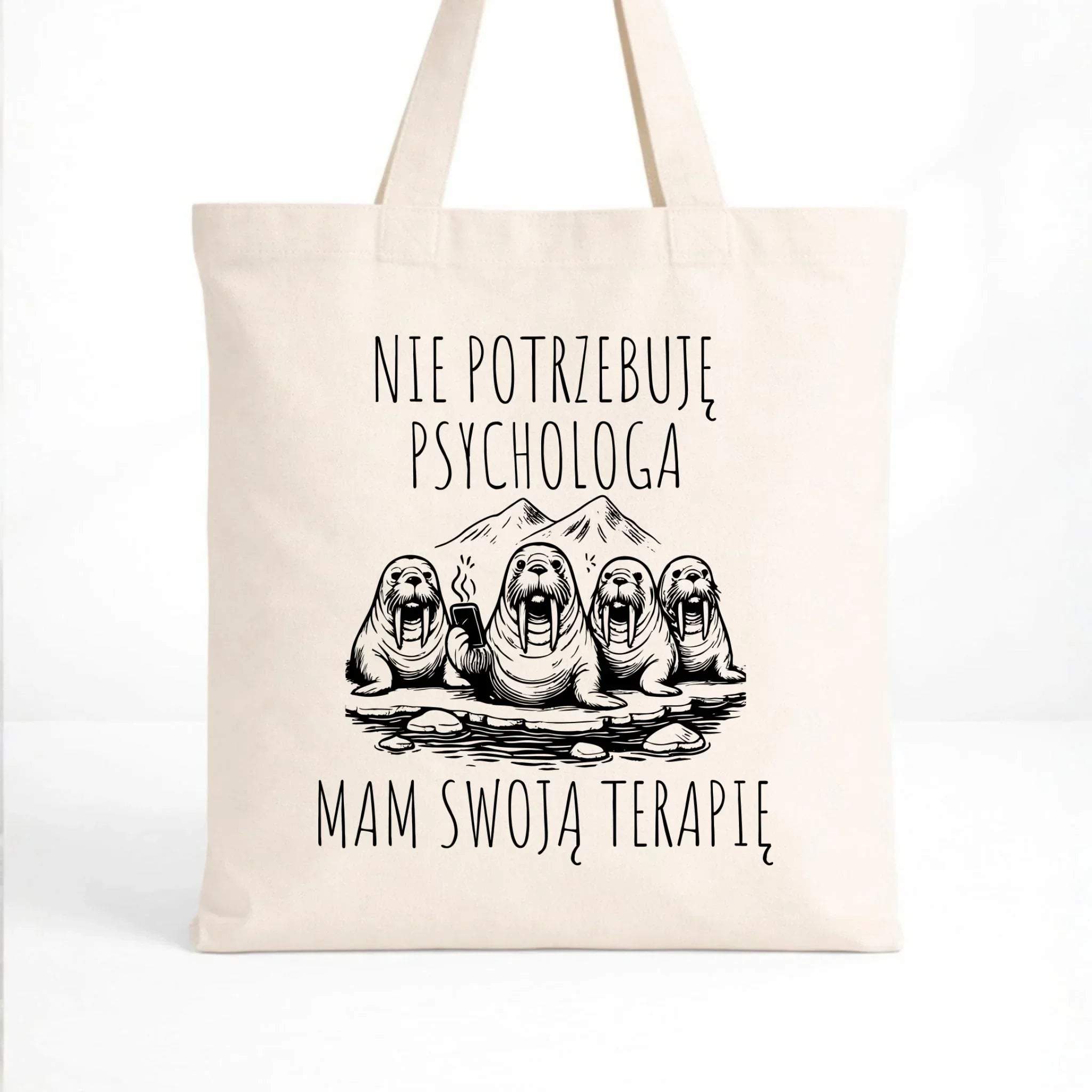 Torba - prezent dla morsa - Nie potrzebuję psychologa HM14 - StoryCups.pl