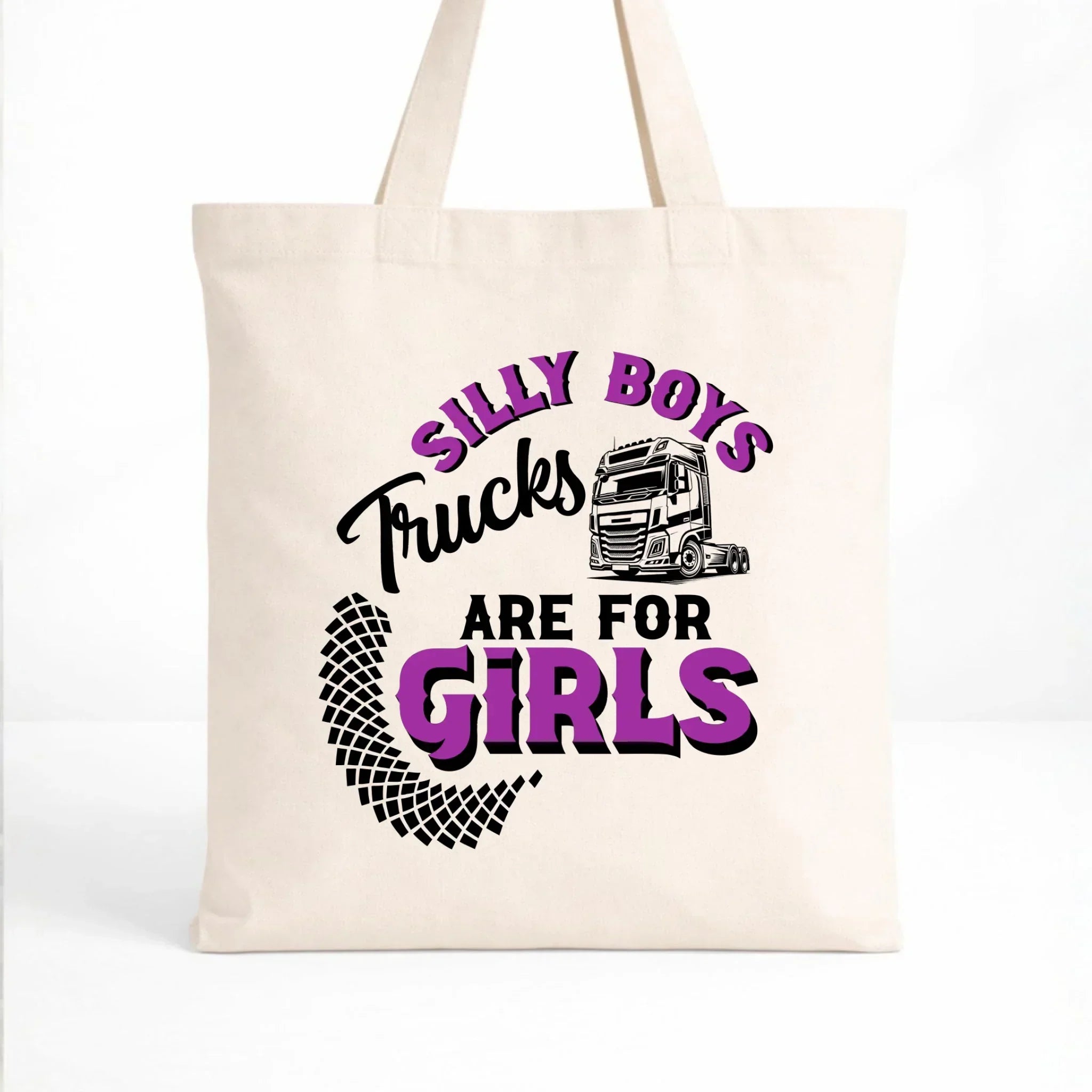 Torba - kierowca ciężarówki - Silly boys trucks are for girls ZKT11 - StoryCups.pl