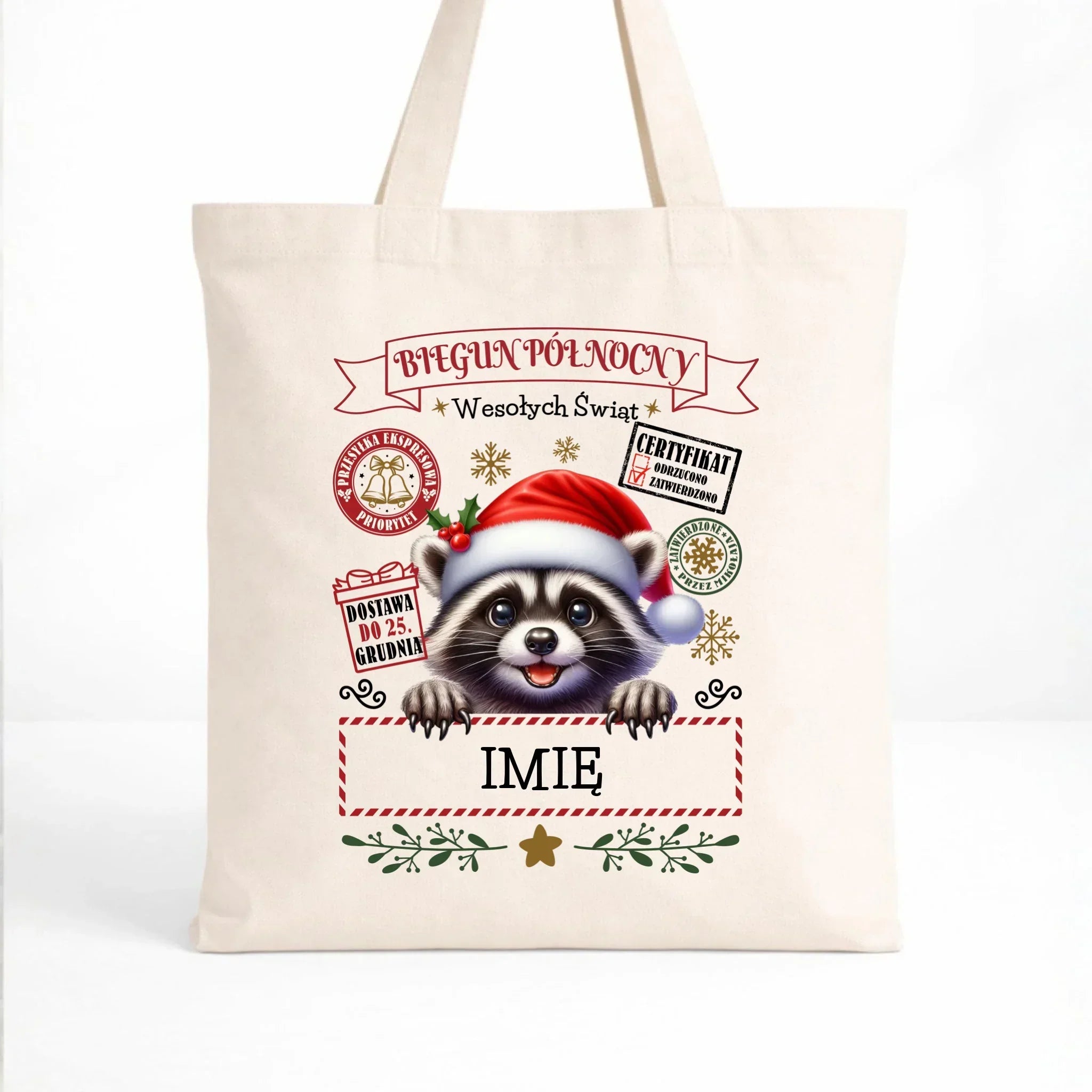 Torba świąteczna - Szop Paczka od Mikołaja - personalizowana BN145 - StoryCups.pl